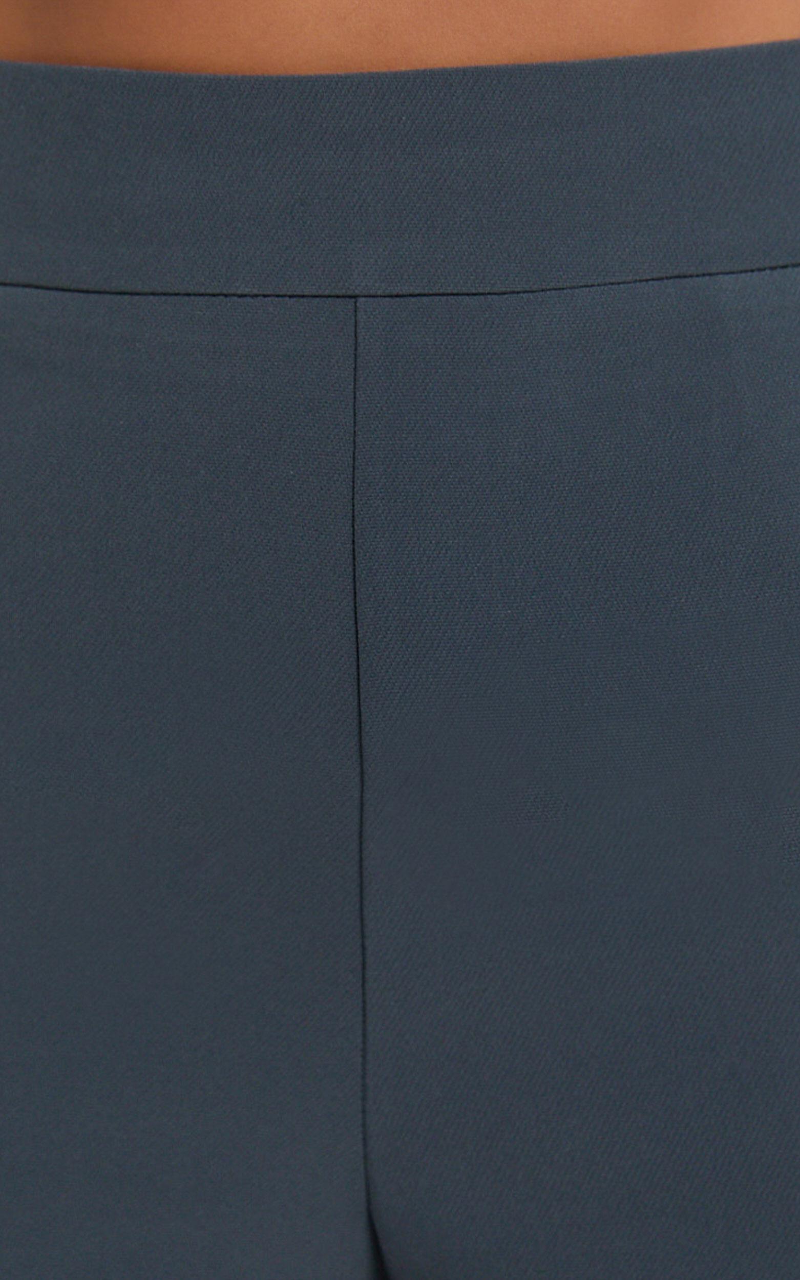 Jenni Shorts - High Waisted Micro Mini Tailored Shorts in Slate Grey Product Image