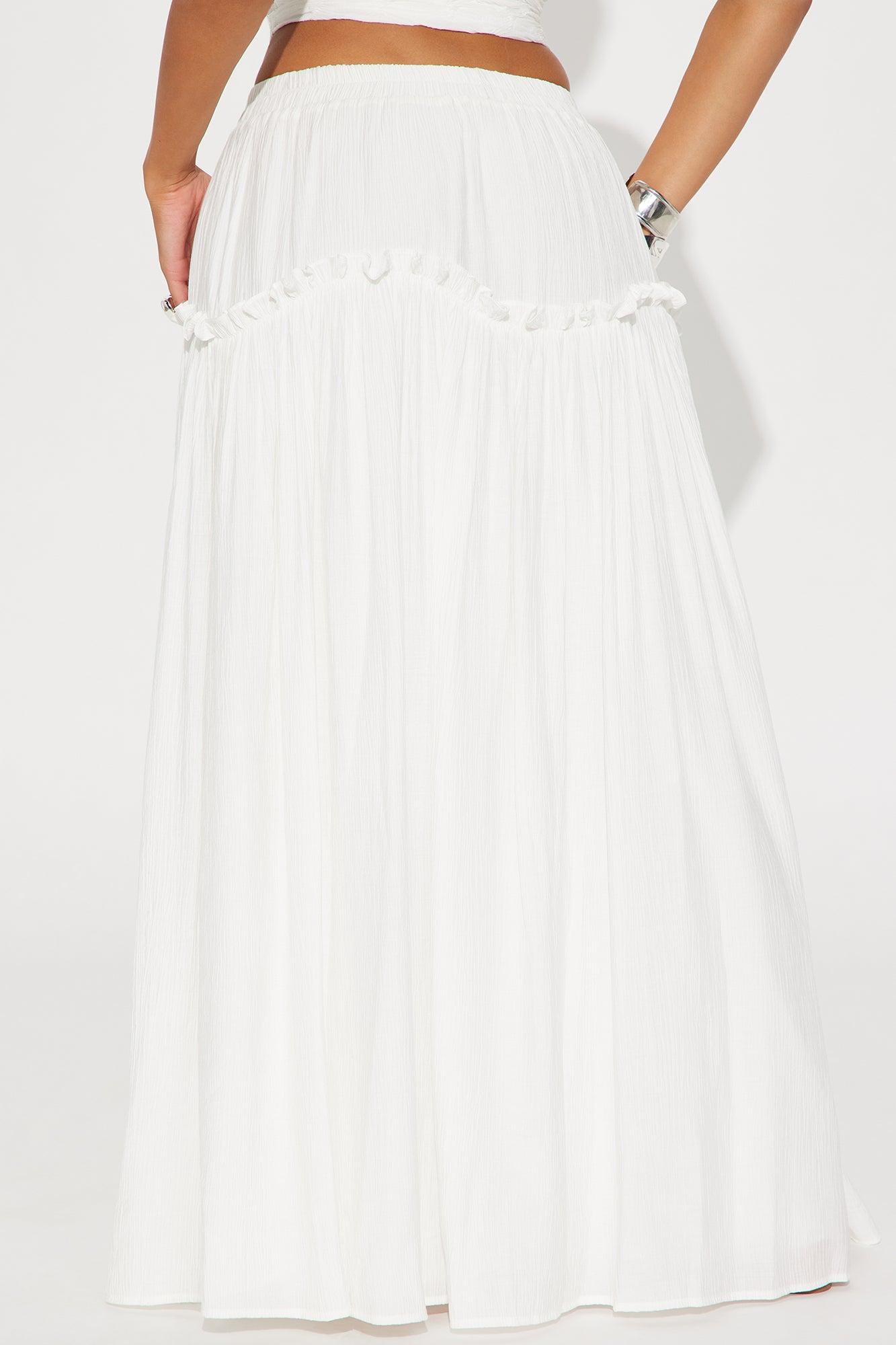 Lily Maxi Skirt - White Product Image