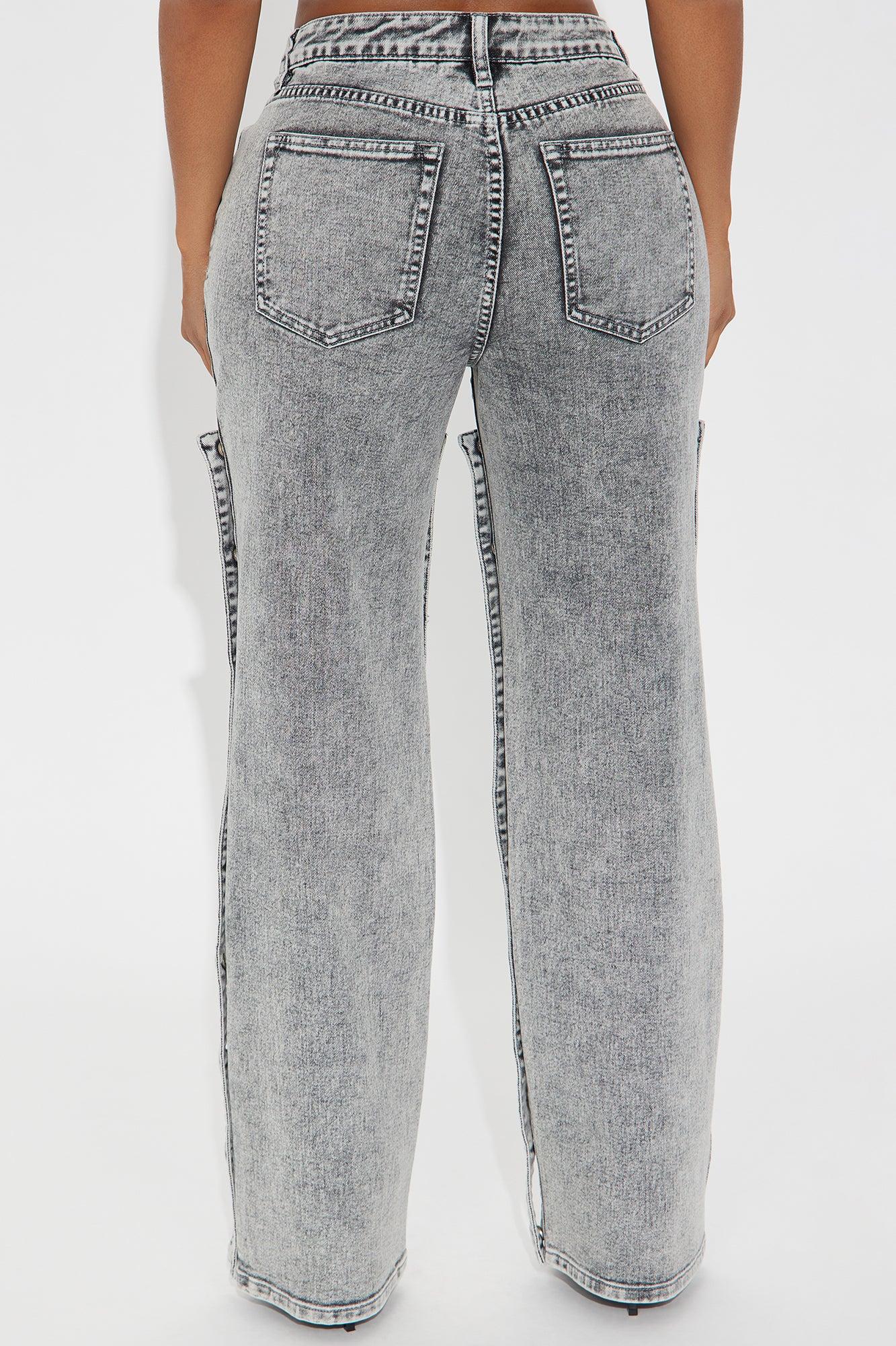 She Snapped Straight Leg Jeans - Grey Female Product Image
