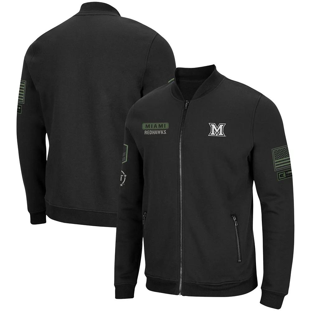 Men's Colosseum Black Kentucky Wildcats OHT Military Appreciation High-Speed Bomber Full-Zip Jacket,  Product Image