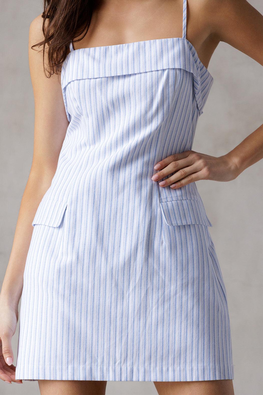 Saylor Striped Mini Dress Product Image