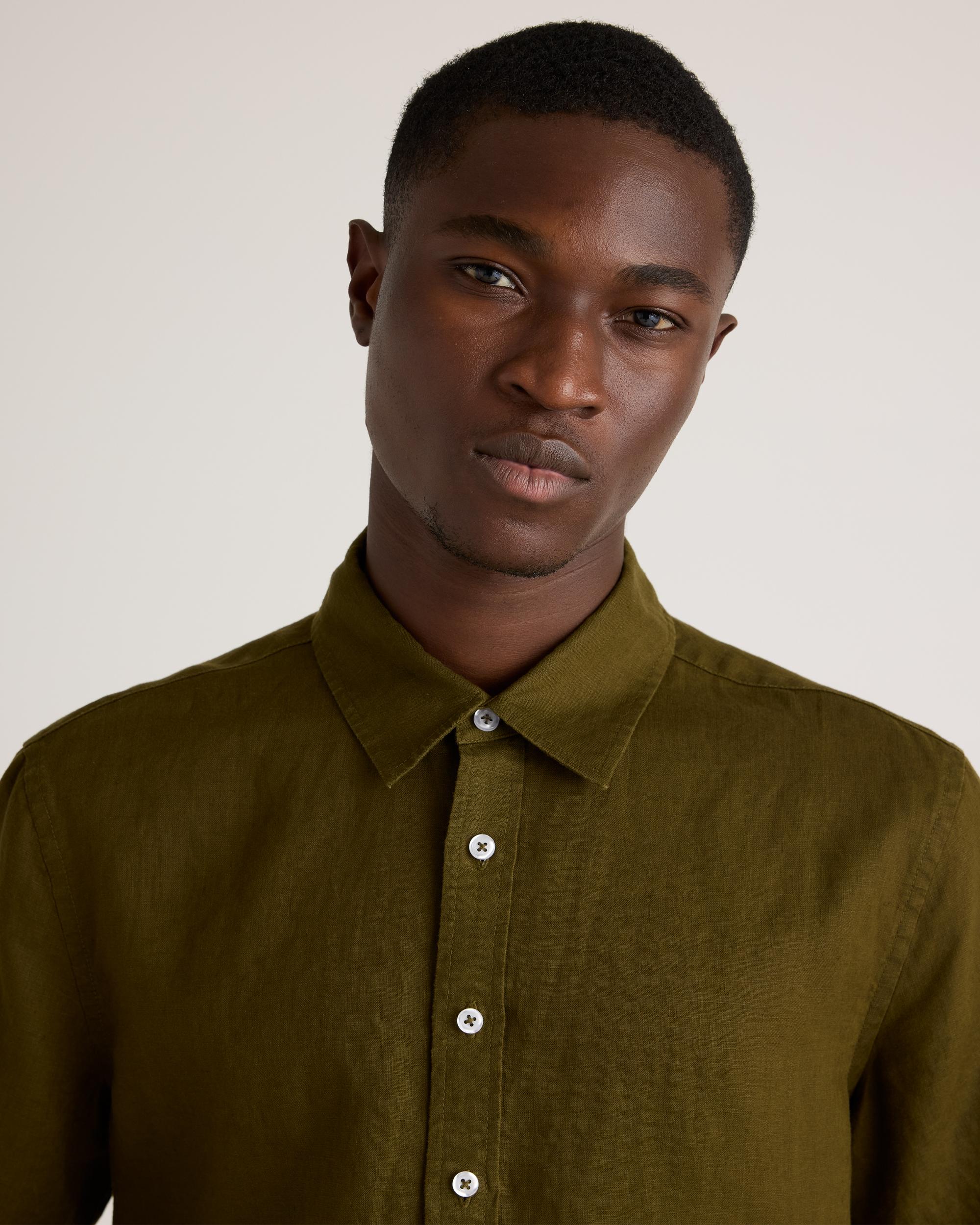 Quince | Men's 100% European Linen Relaxed Short Sleeve Shirt Size XL Product Image