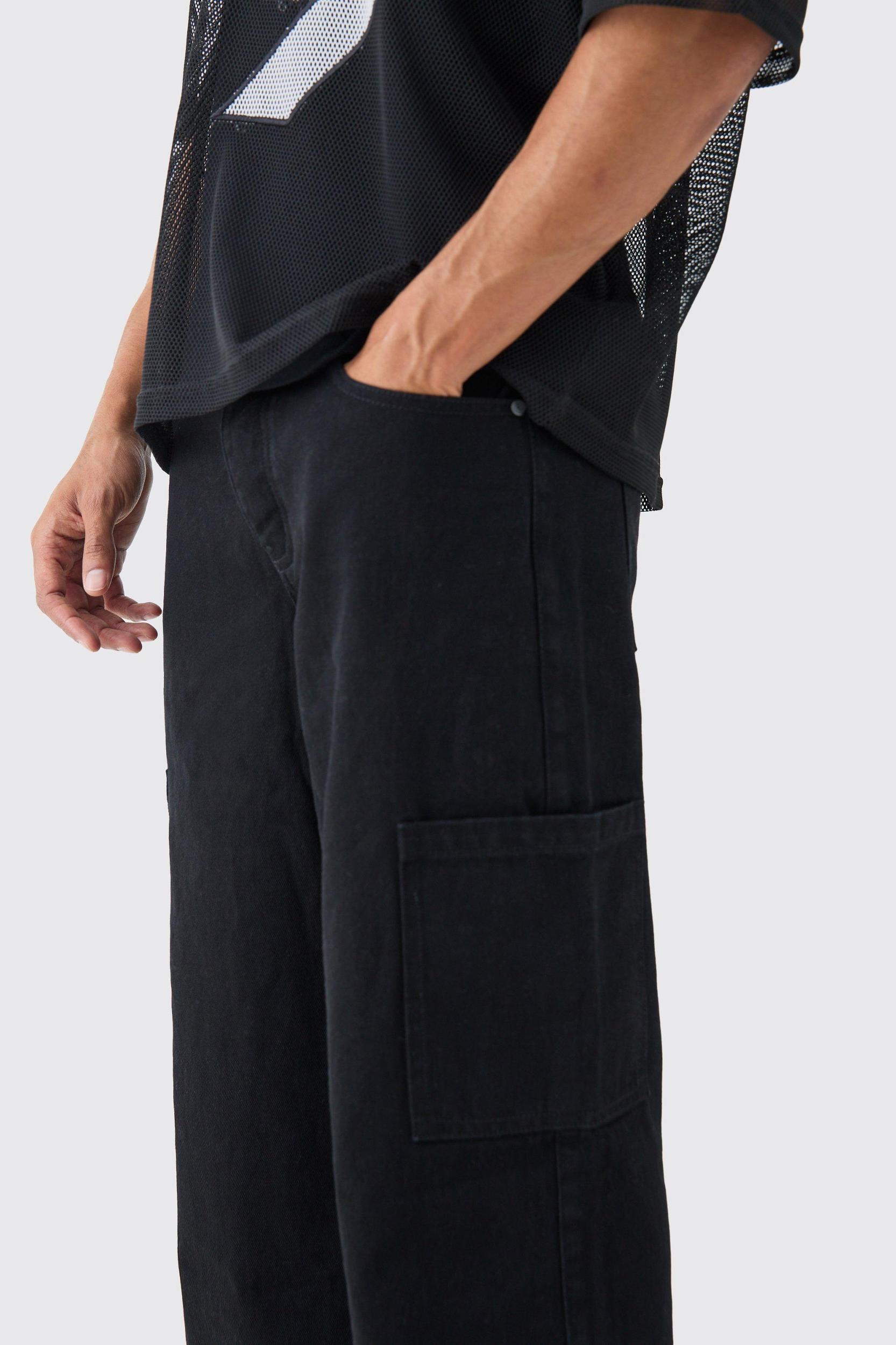 Baggy Rigid Cargo Jean | boohooMAN USA Product Image