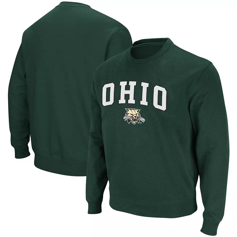 Men's Colosseum Black Miami Hurricanes Arch & Logo Crew Neck Sweatshirt,  Product Image