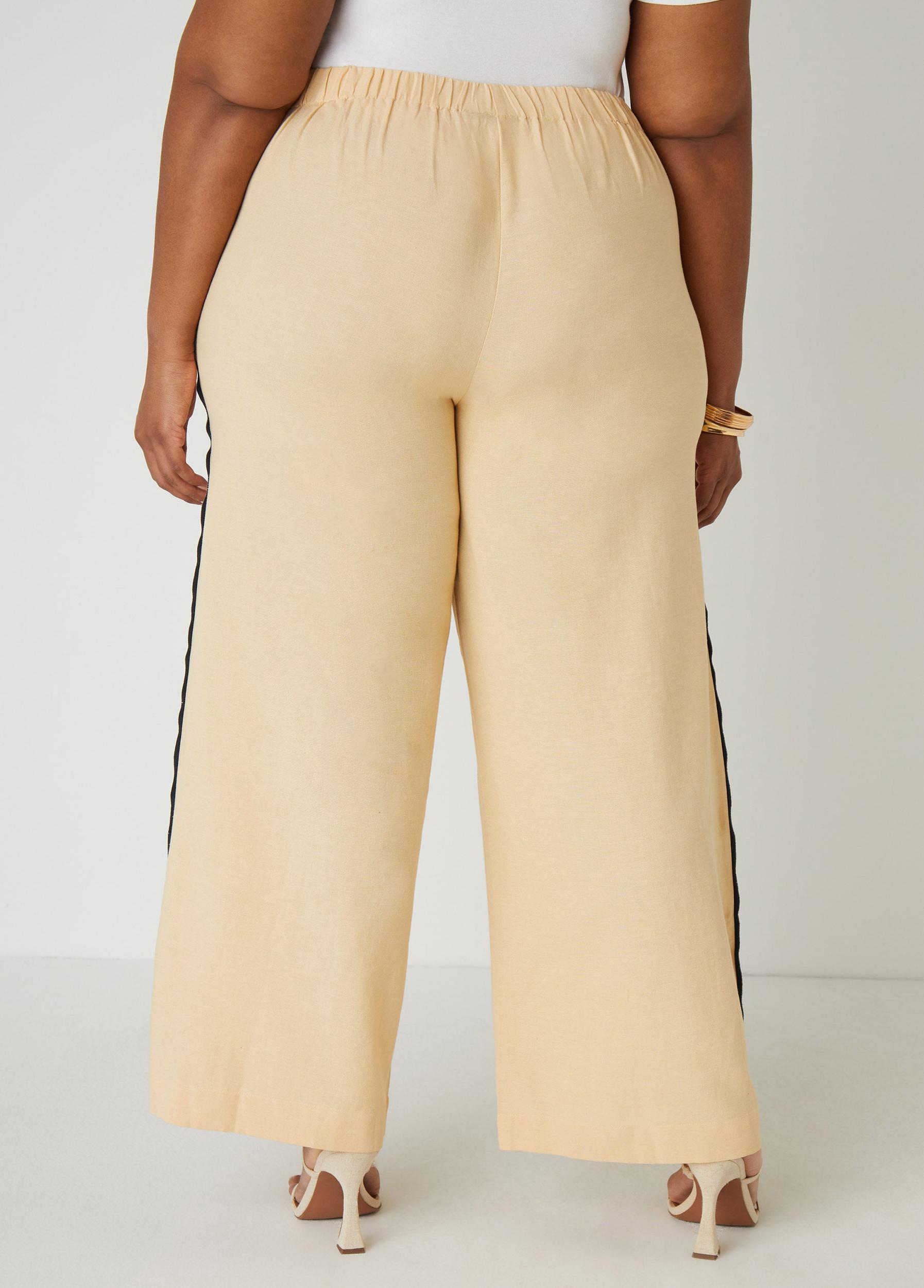 Cotton And Linen Blend Pants Product Image