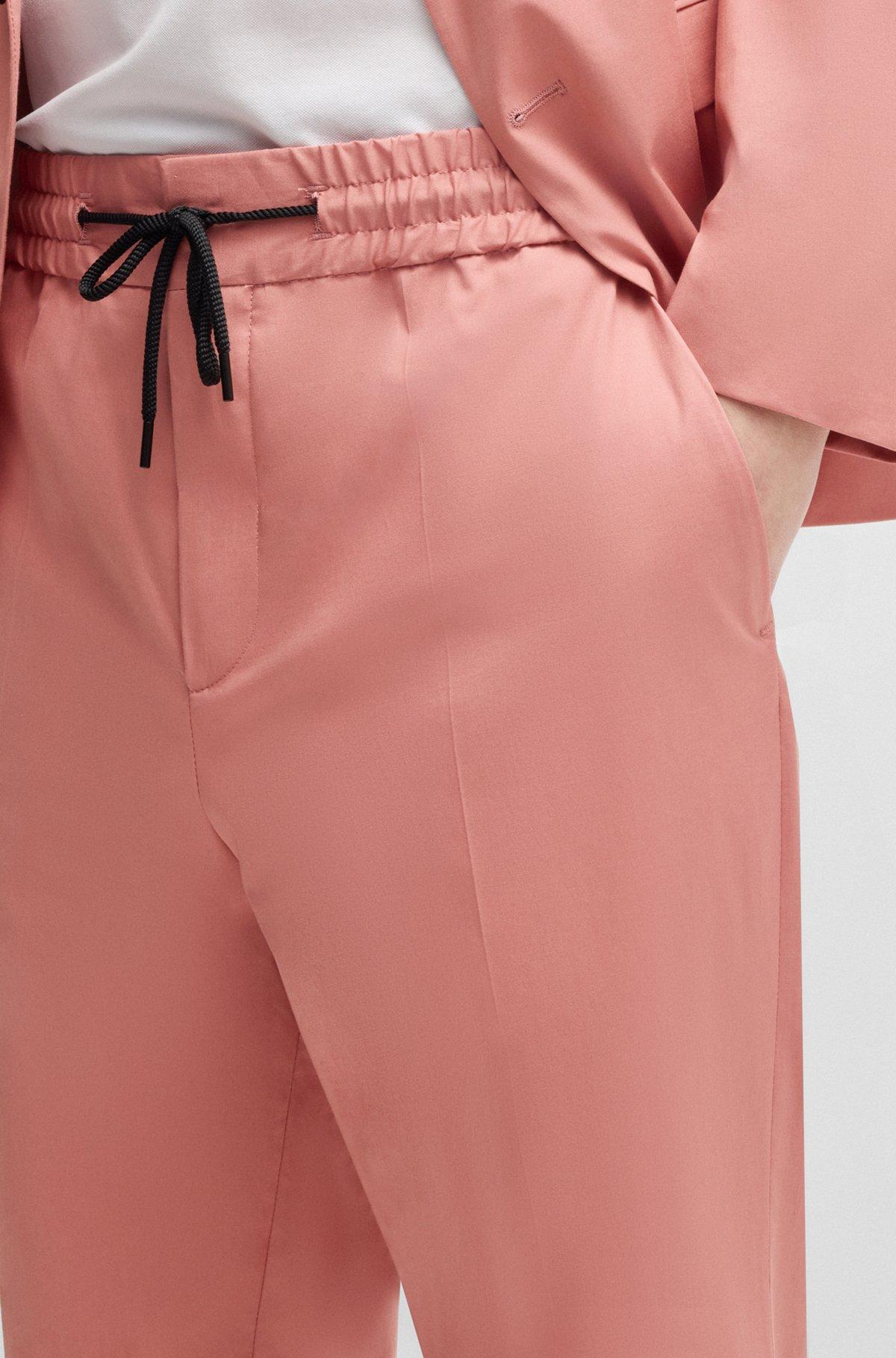 Extra-slim-fit trousers in paper-touch stretch cotton Product Image