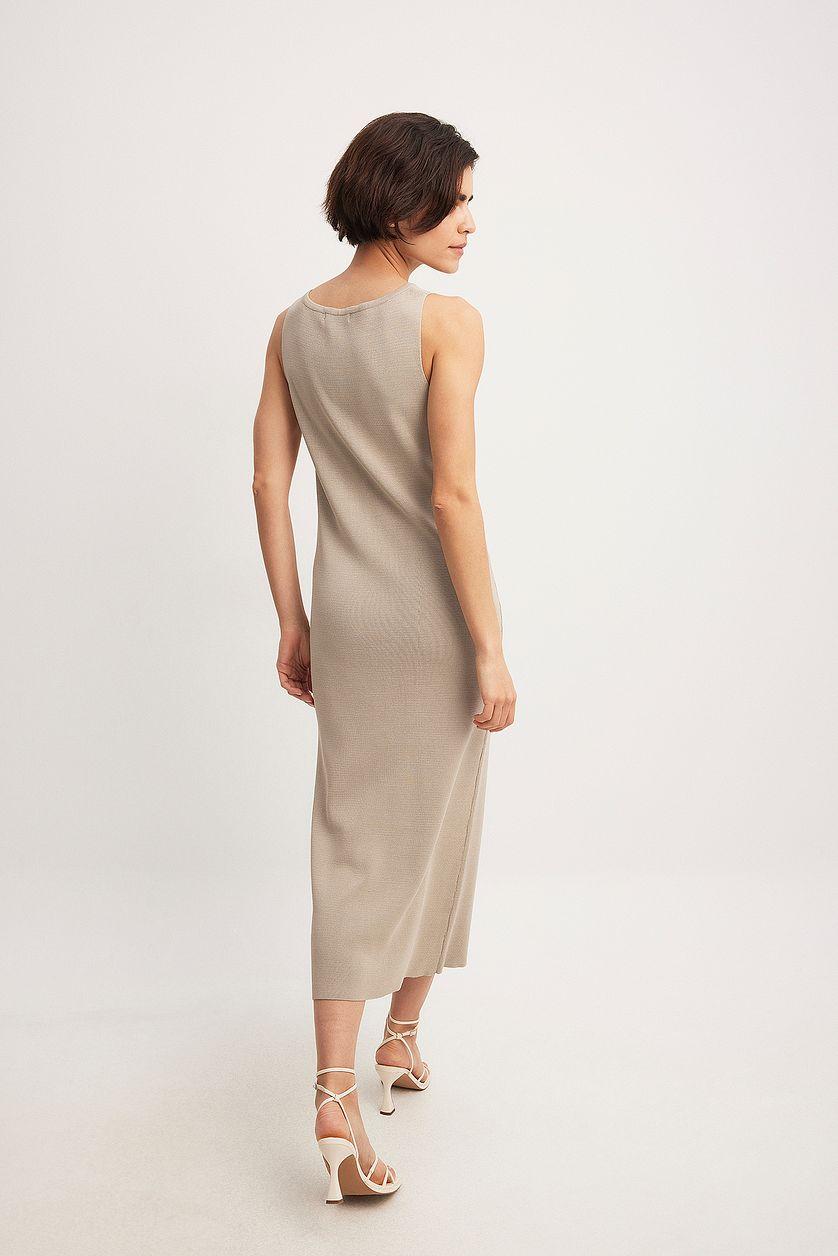 Fine Knitted Sleeveless Midi Dress Product Image