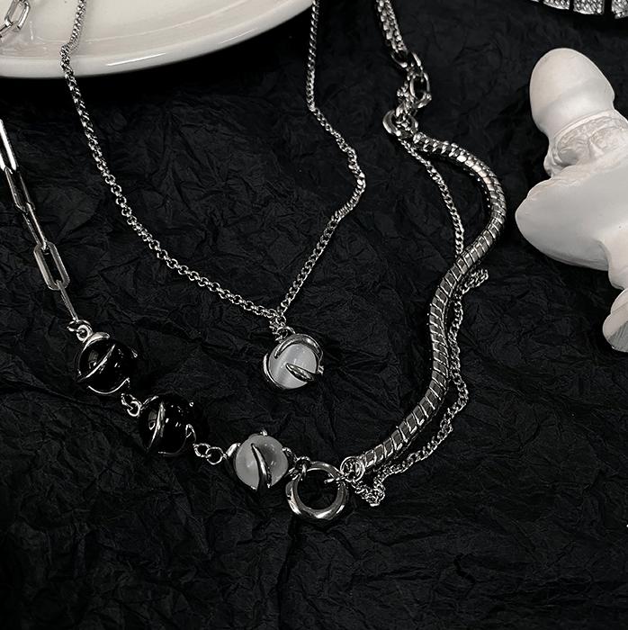 GHOST MULTI LAYER CHAIN NECKLACE Product Image