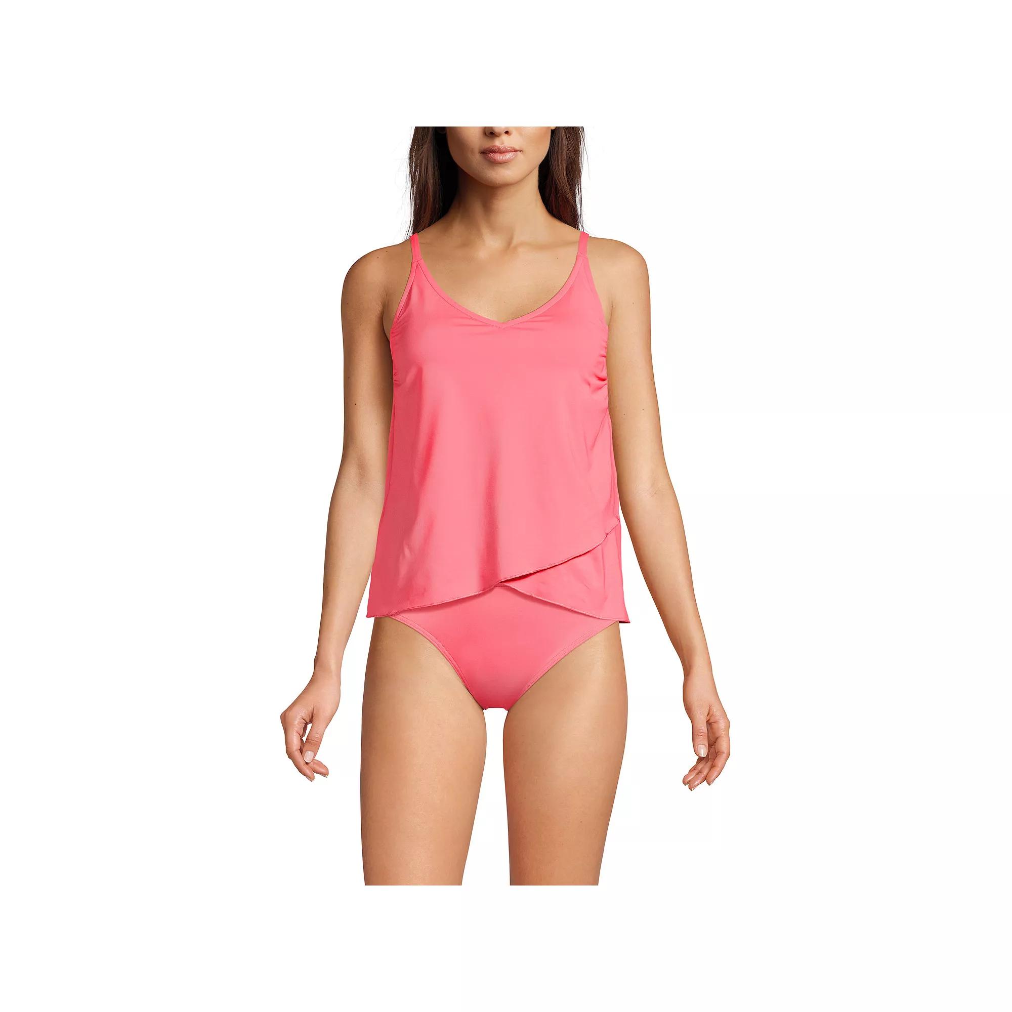 Women's Lands' End Chlorine Resistant Tulip Hem Tankini Swimsuit Top,  Product Image