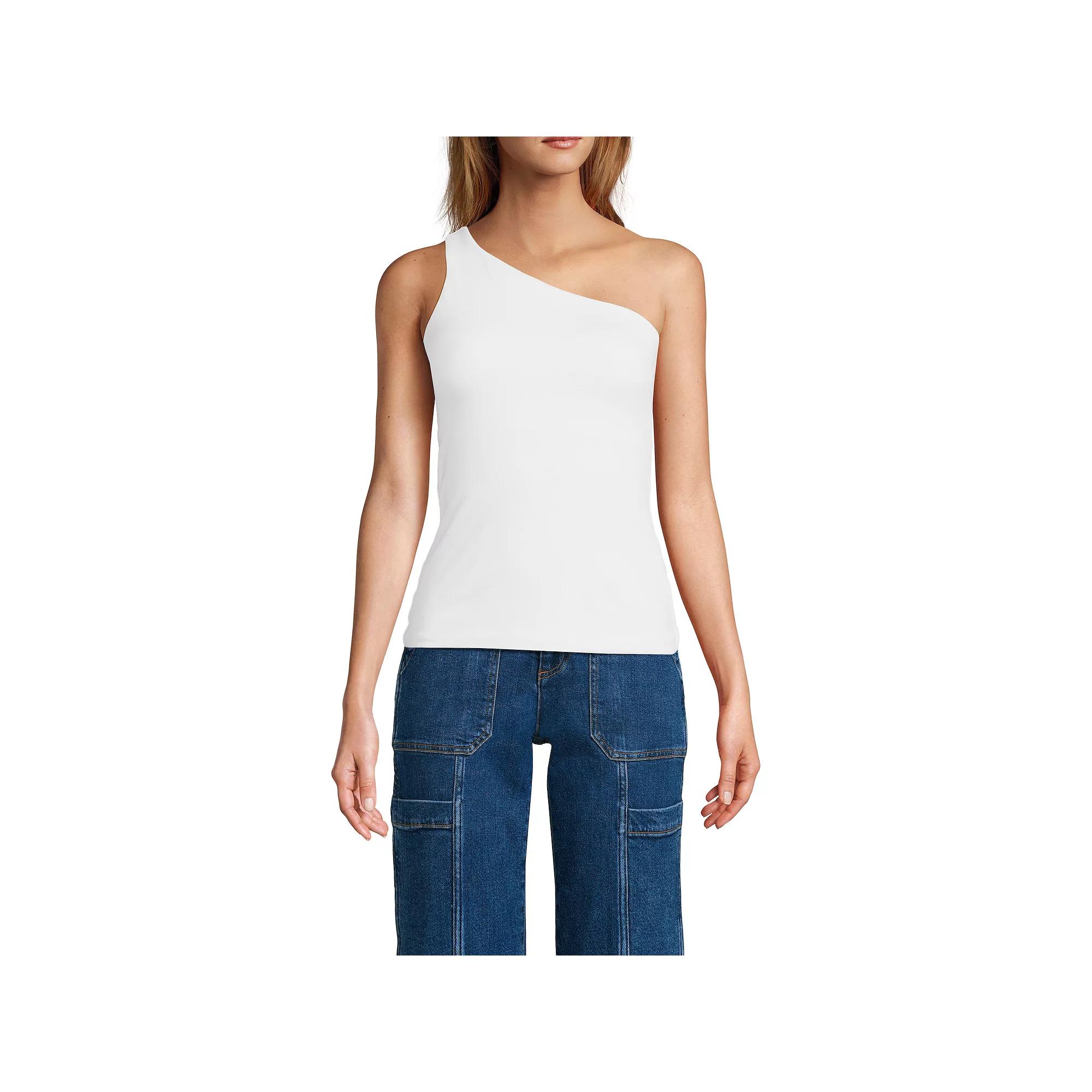 Women's Lands' End Slender One-Shoulder Top,  Product Image
