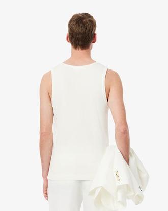 Slim Fit Ribbed Cotton Tank Top Product Image