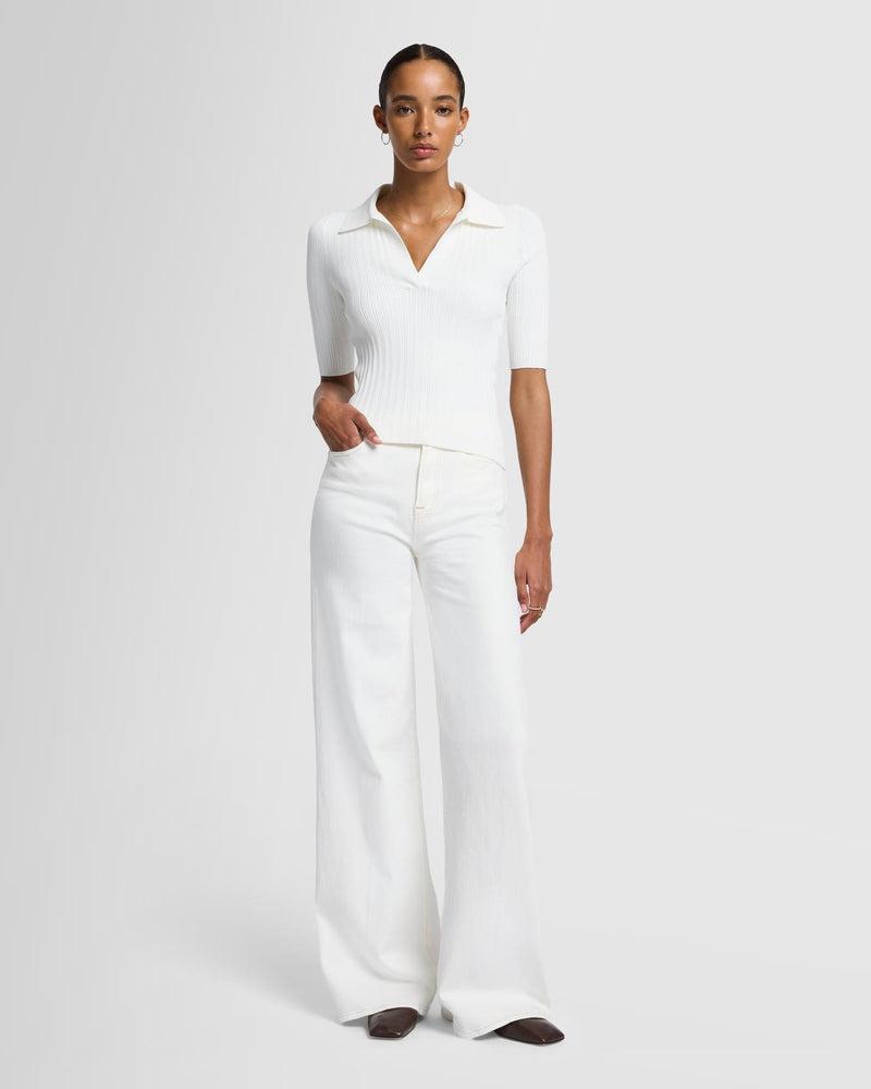 Ribbed Henley Sweater Product Image