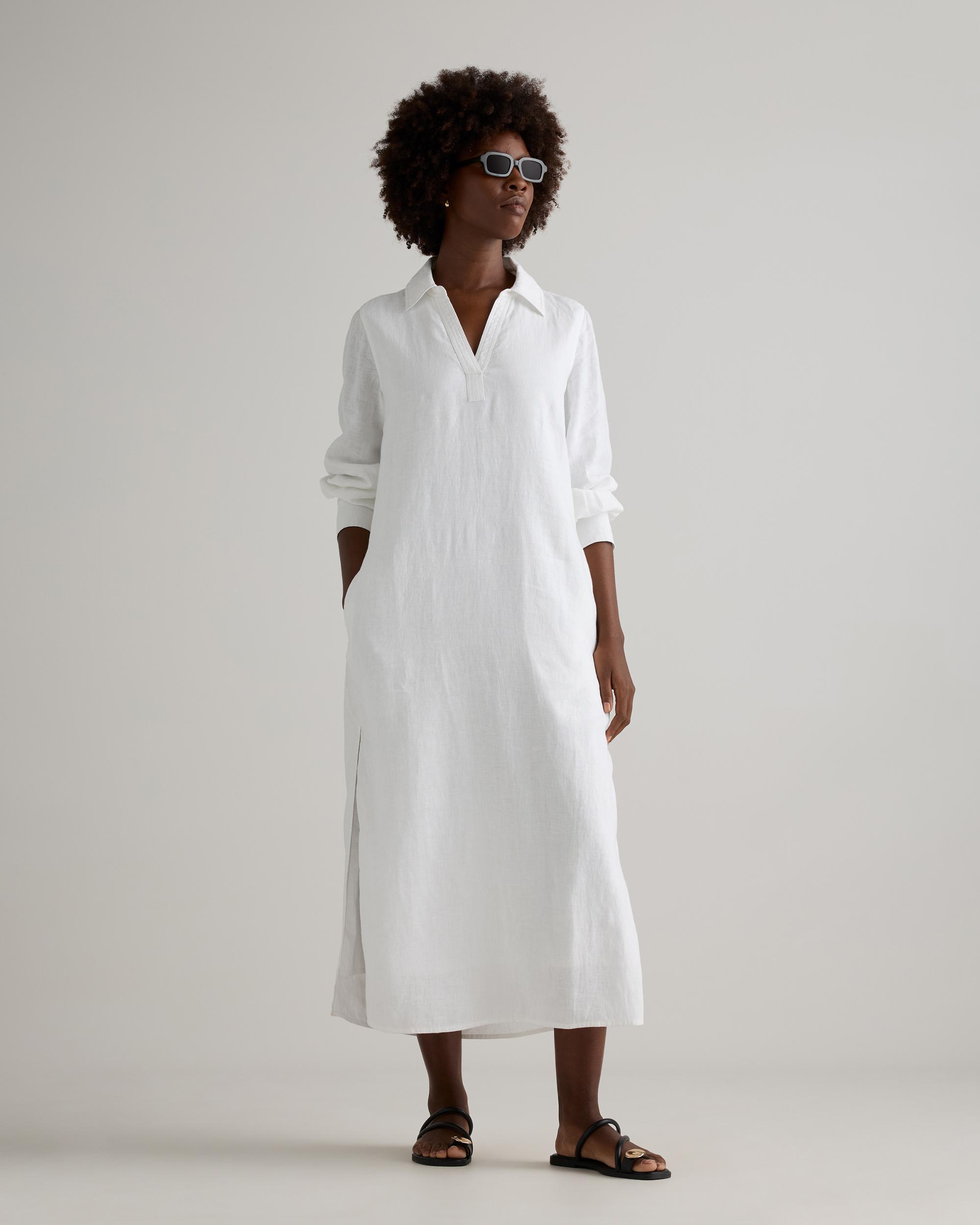 Quince | Women's 100% European Linen Popover Maxi Dress Product Image