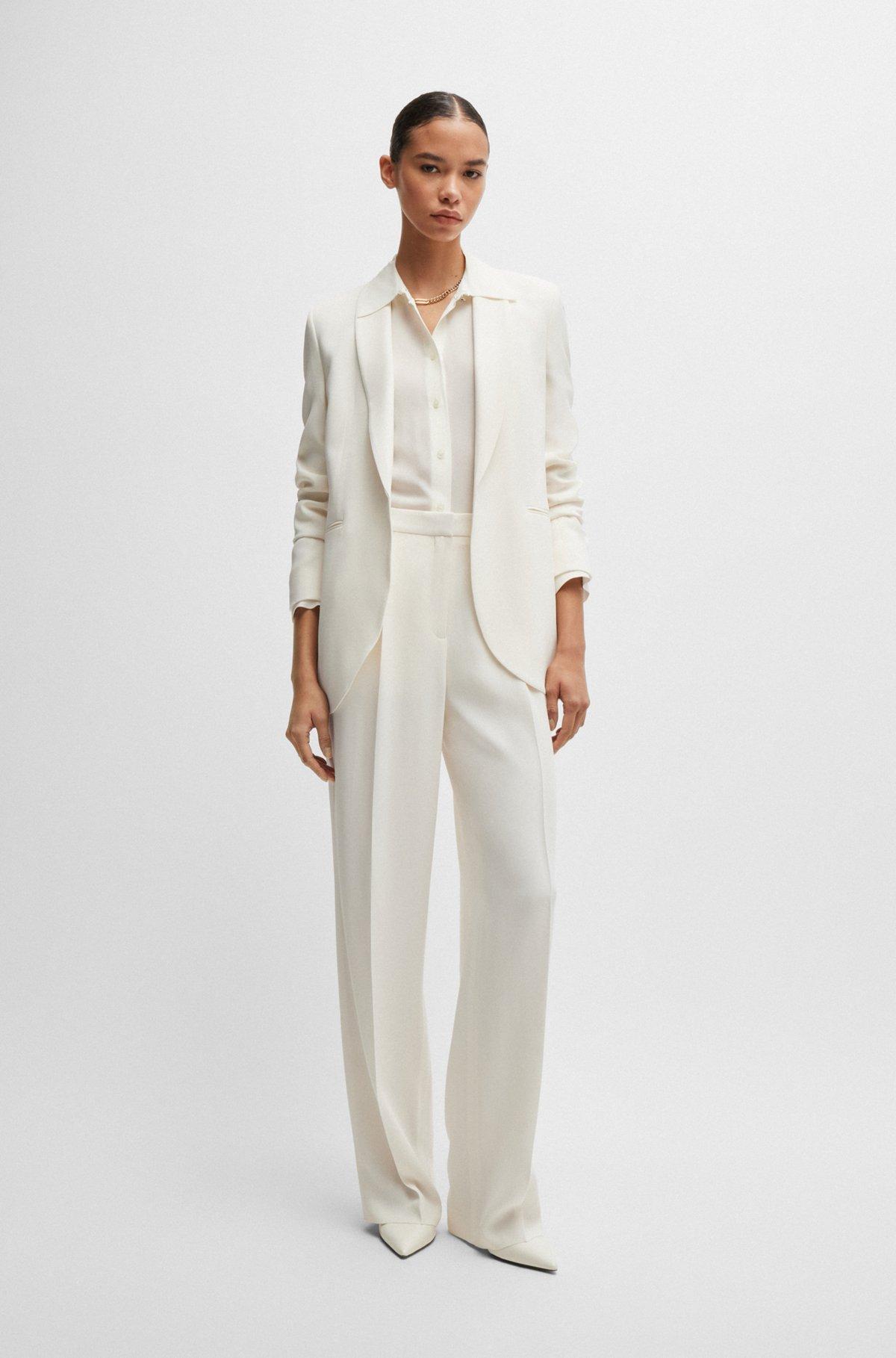 Regular-fit trousers in matte fabric Product Image