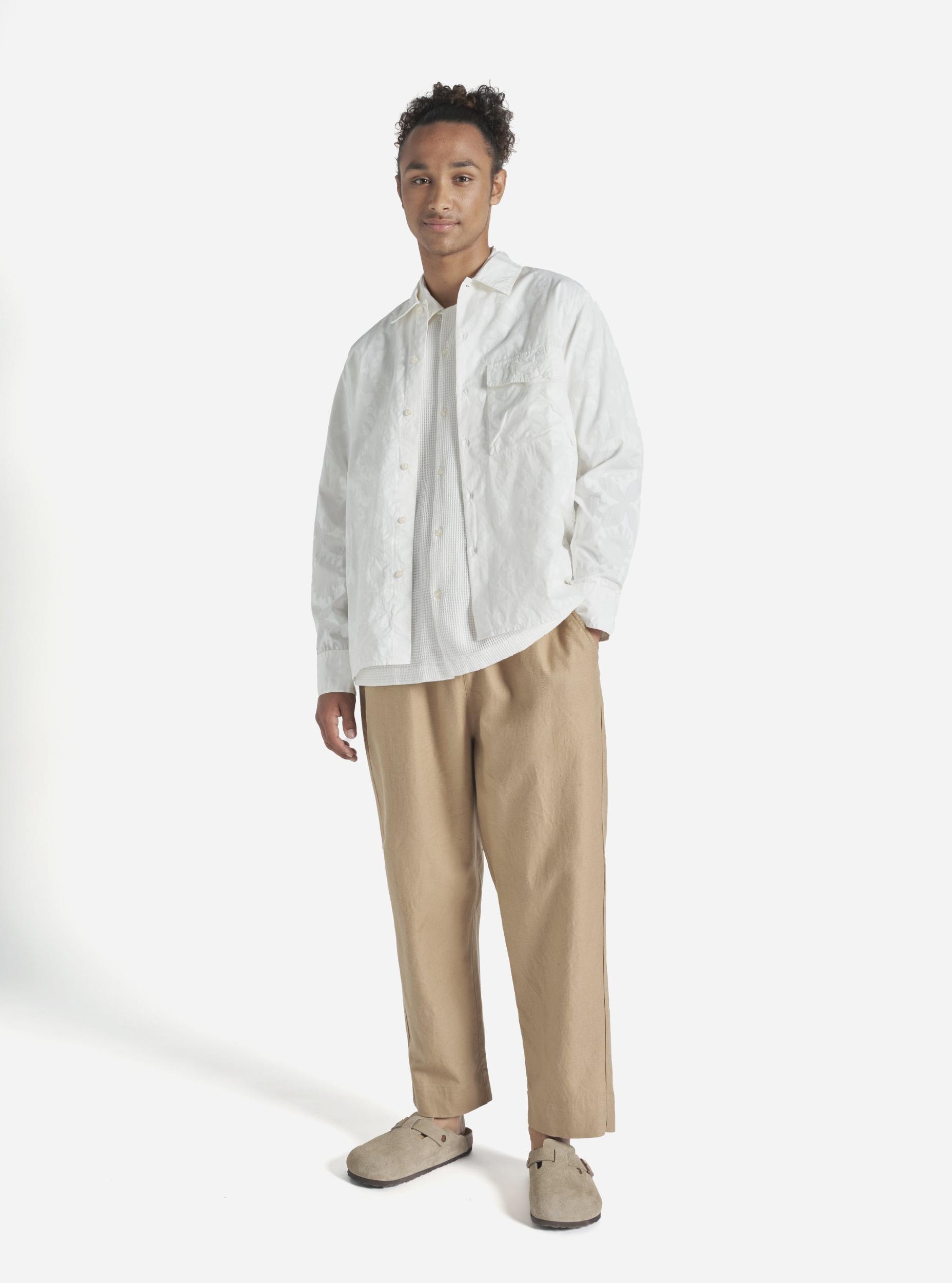 Ecru Sun Print Poplin Field Shirt Product Image
