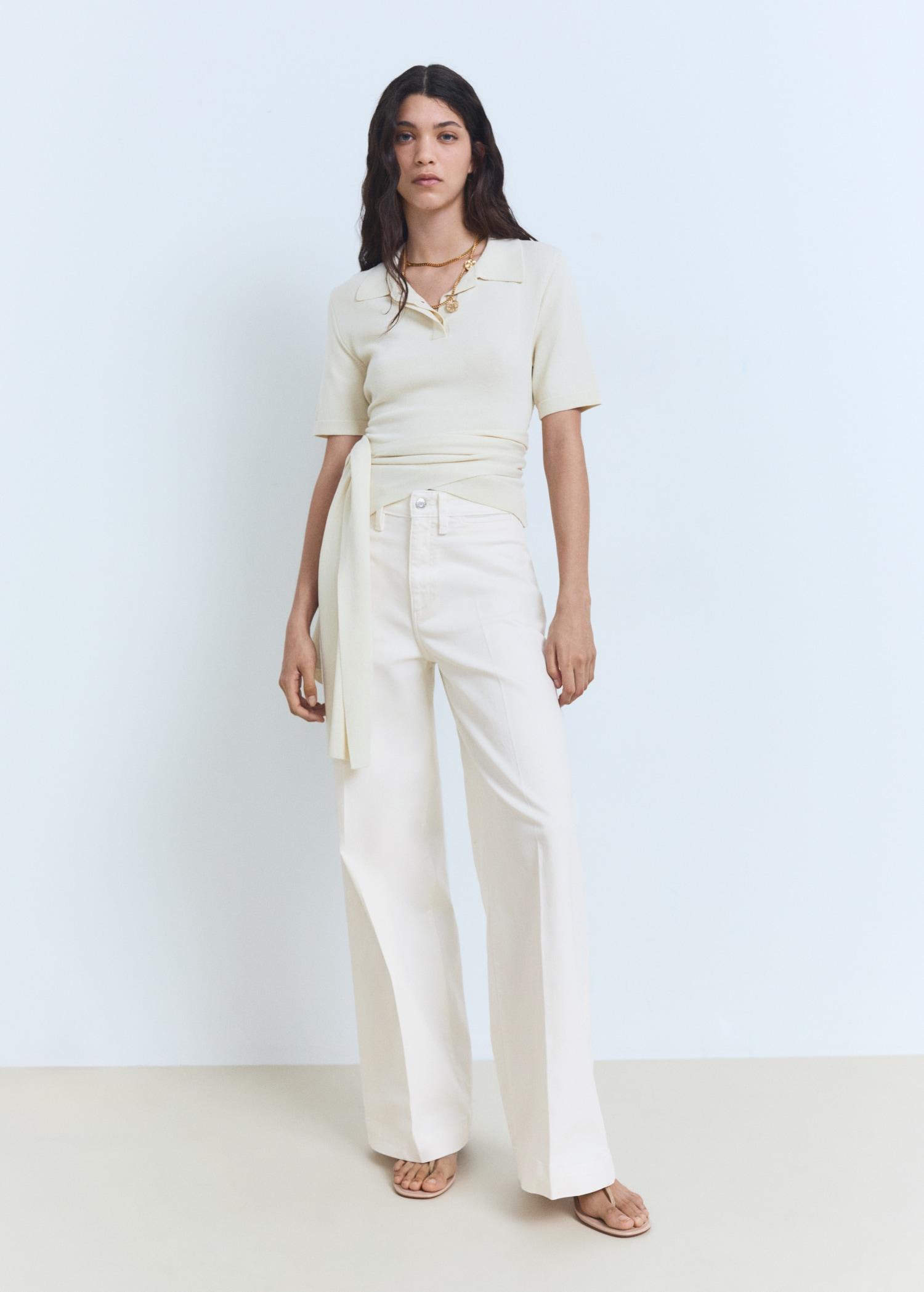 High-rise wideleg jeans - Women | MANGO USA Product Image