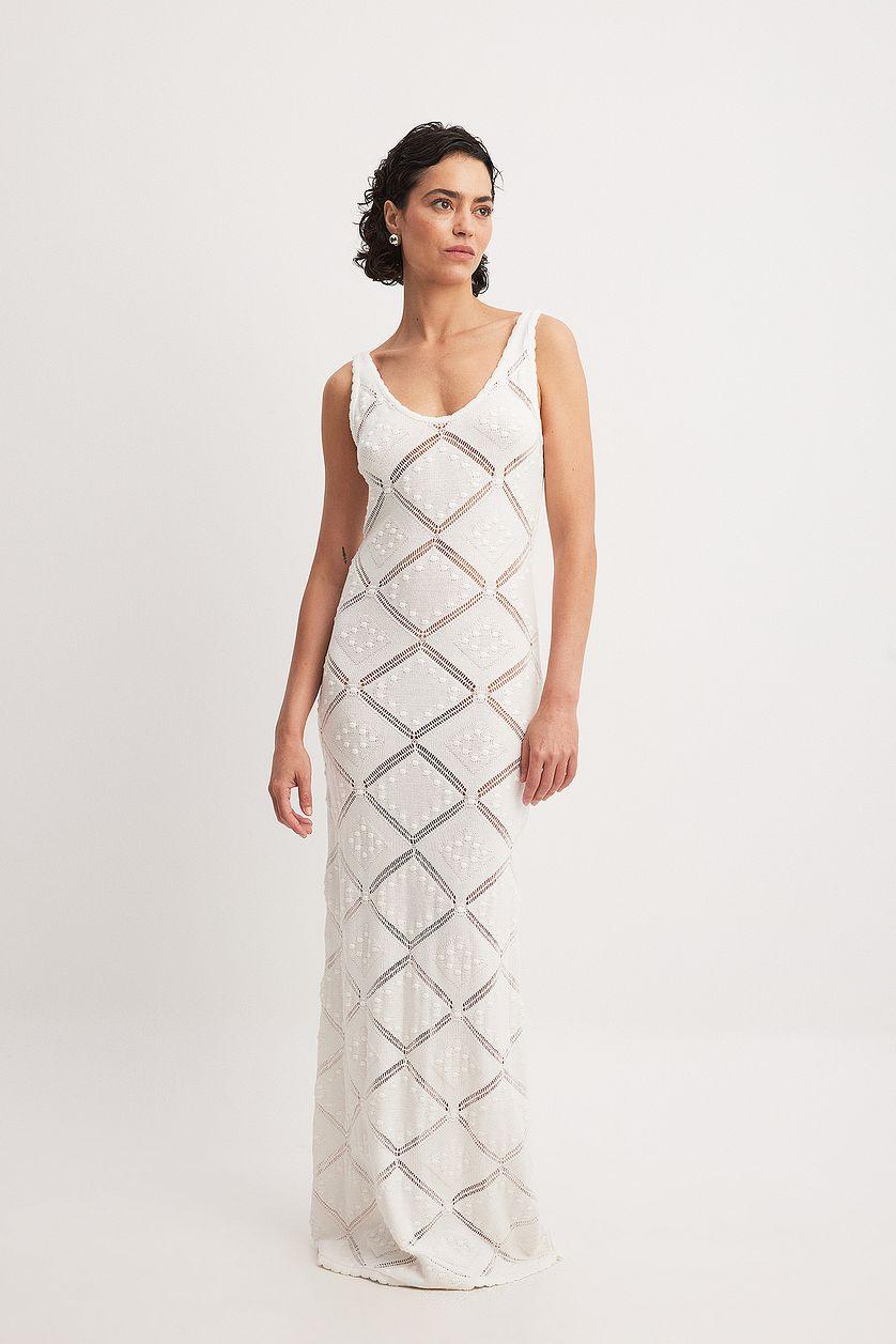 Crochet Knitted Maxi Dress Product Image