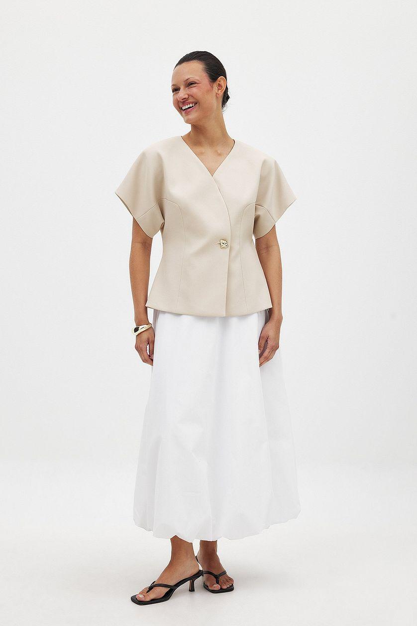 Fitted Short Sleeve Blazer Product Image