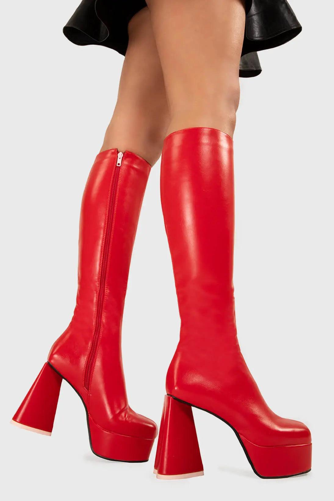 Sweet Talker Platform Knee High Boots Product Image
