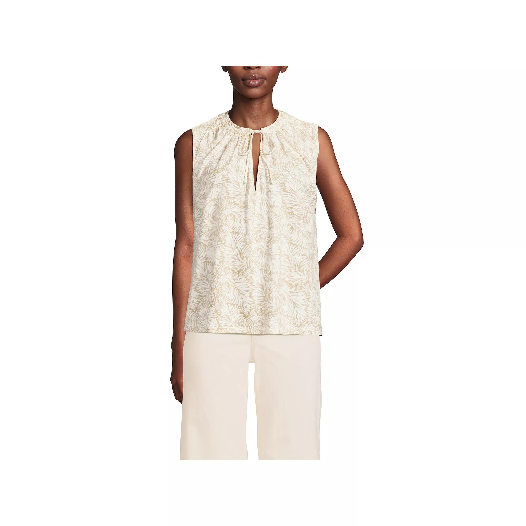 Women's Lands' End Notch Neck Swing Tank Top,  Product Image