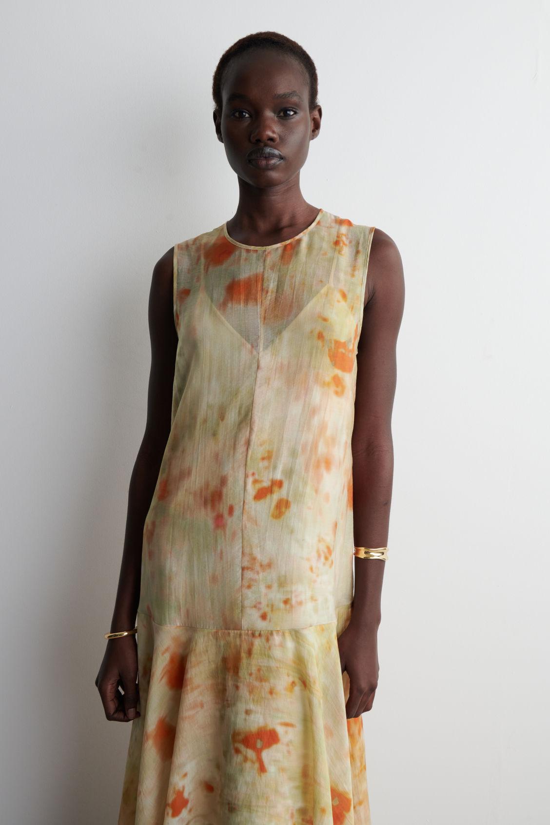 SHEER FLORAL-PRINT MAXI DRESS Product Image