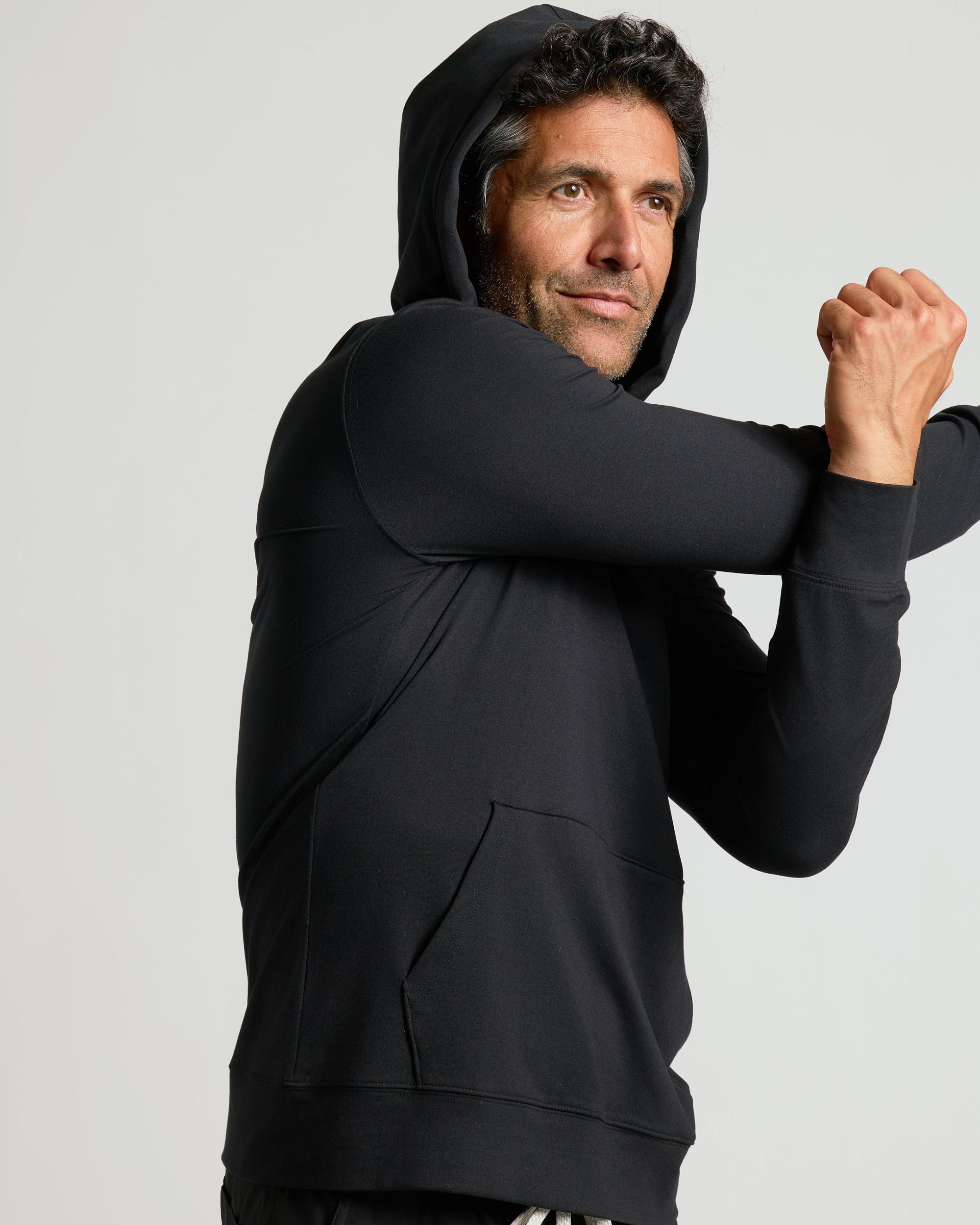 Black Active Comfort Pullover Hoodie Product Image