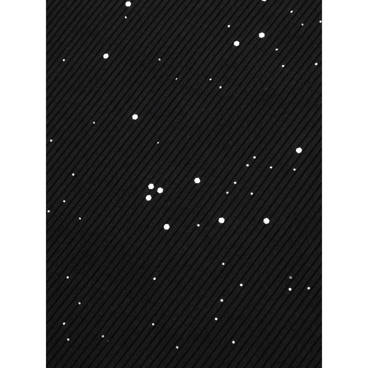 Plus Size Black Sequins Waist-Tie Wide-Leg Jumpsuit Women Sleeveless V-neck Everyday-Casual Loose Jumpsuits BloomChic 18-20/2X Product Image