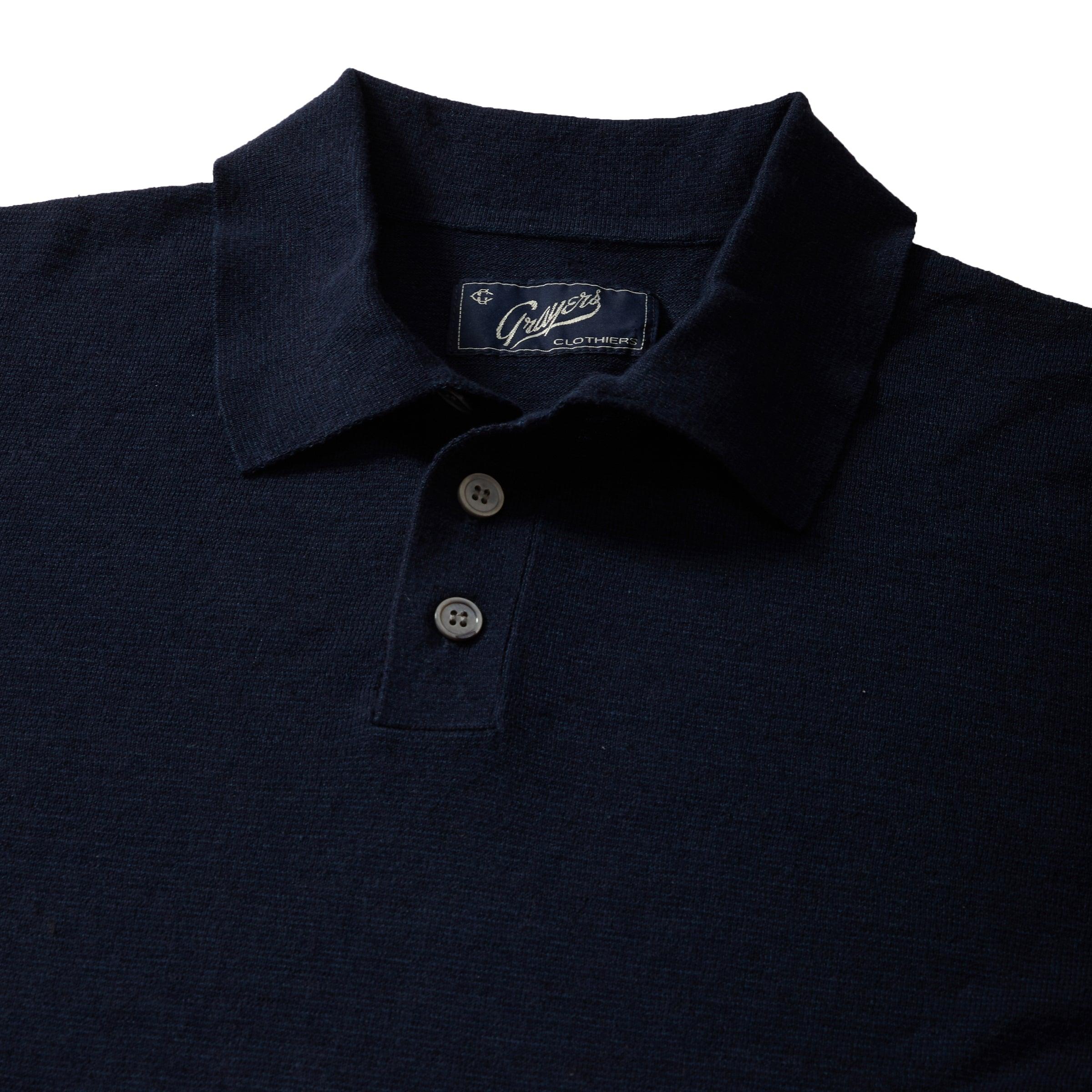 James Featherweight Sweater Polo - Navy Blue Product Image