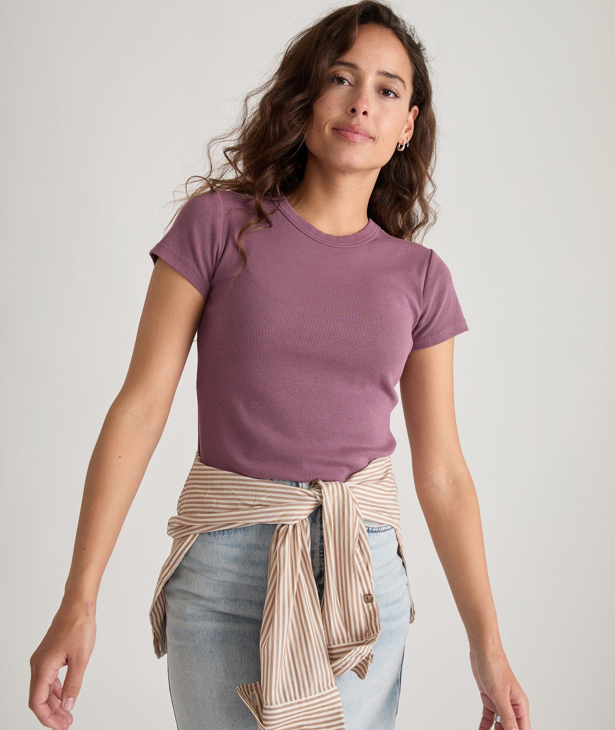 Lexi Rib Sun-In Crew Tee Product Image