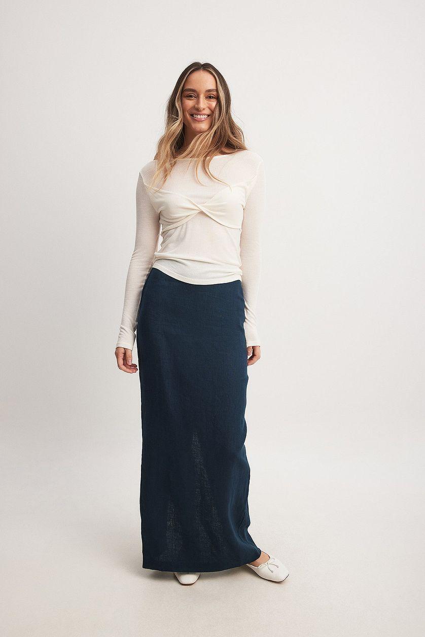 Linen Maxi Skirt Product Image