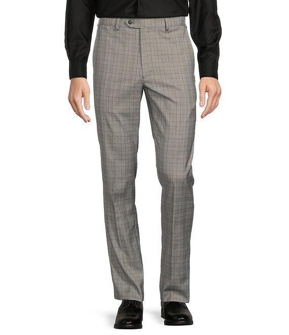 Roundtree & Yorke travelSMART Straight Fit Plaid Ultimate Comfort Dress Pant Product Image