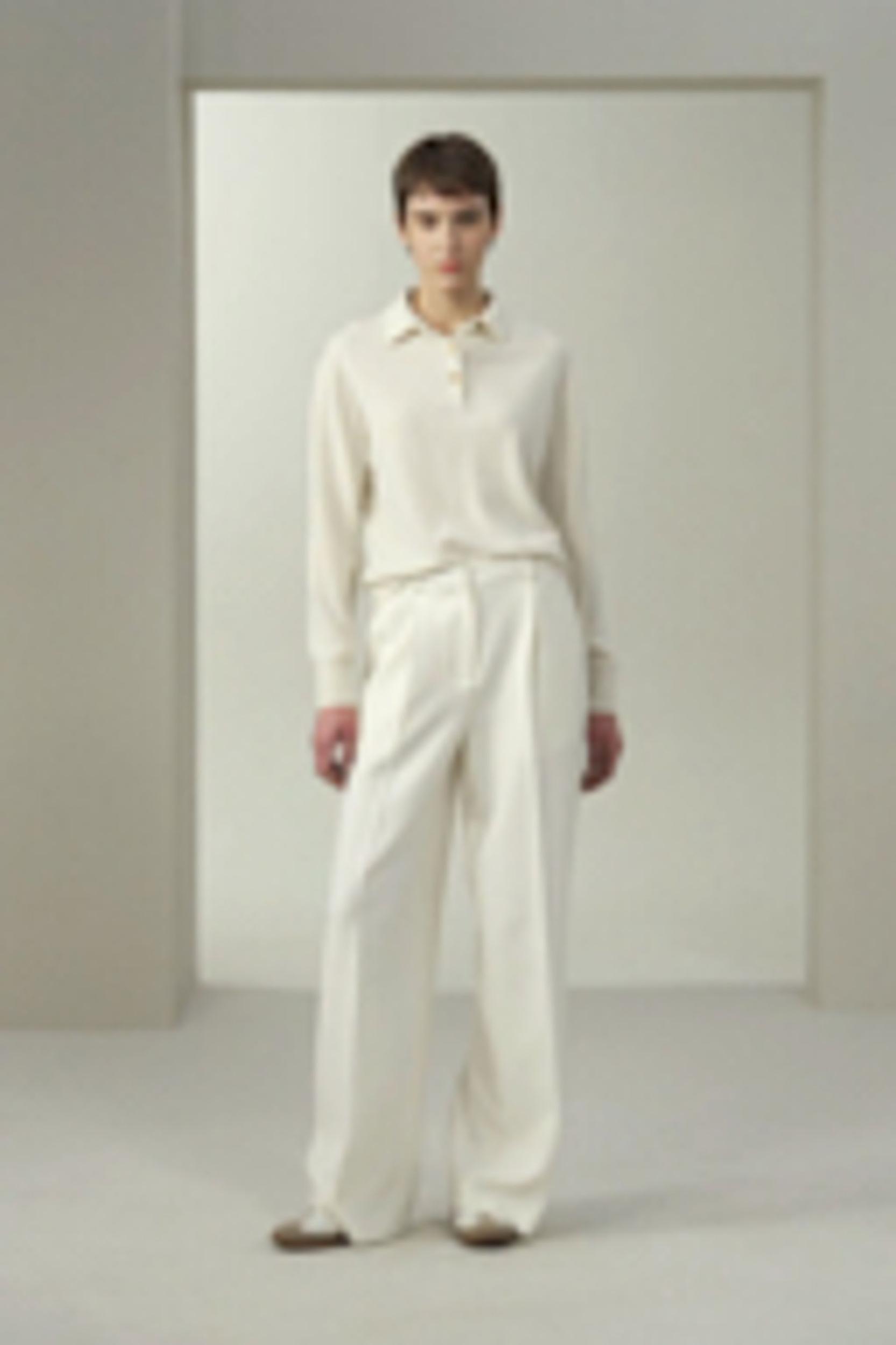 LILYSILK Women's Silk-Wool Tweed Wide-Leg Trousers, Black, Size 16, Wrinkle-Resistant Product Image