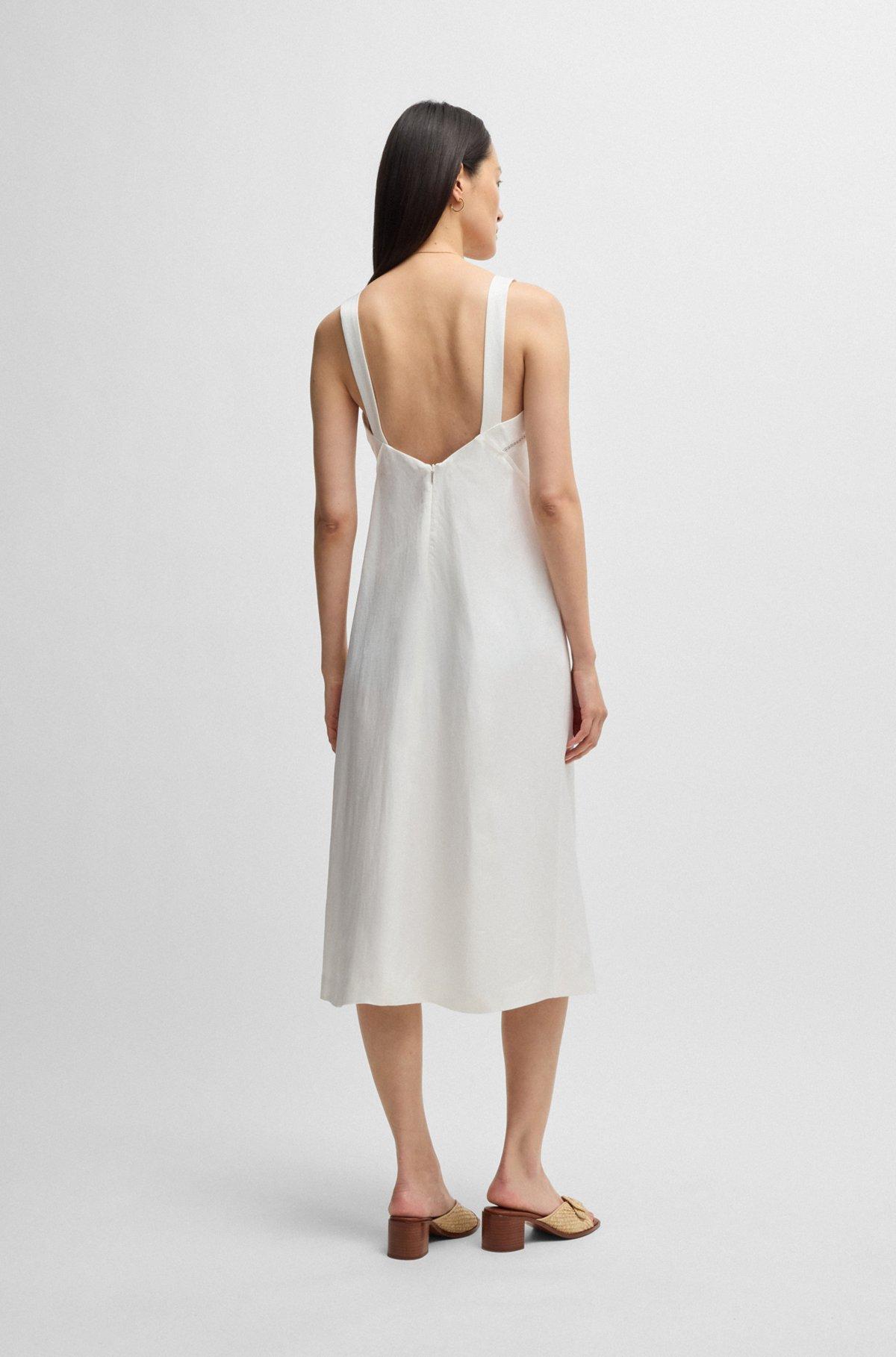 Summery dress with wide straps and seaming detail Product Image