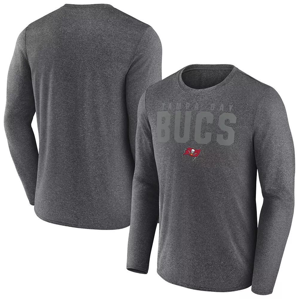 Men's Fanatics  Heather Charcoal Las Vegas Raiders Blackout Long Sleeve T-Shirt, Size: 3XL, Lvr Charco Product Image