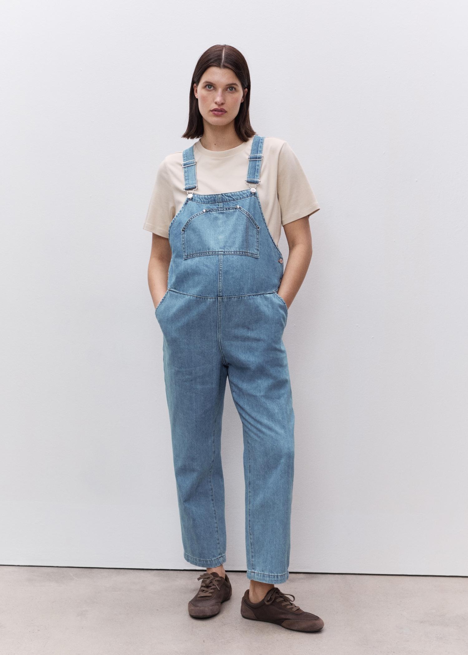 Maternity denim dungarees - Women | MANGO USA Product Image