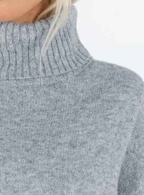 Oswin Turtleneck Sweater Grey Product Image