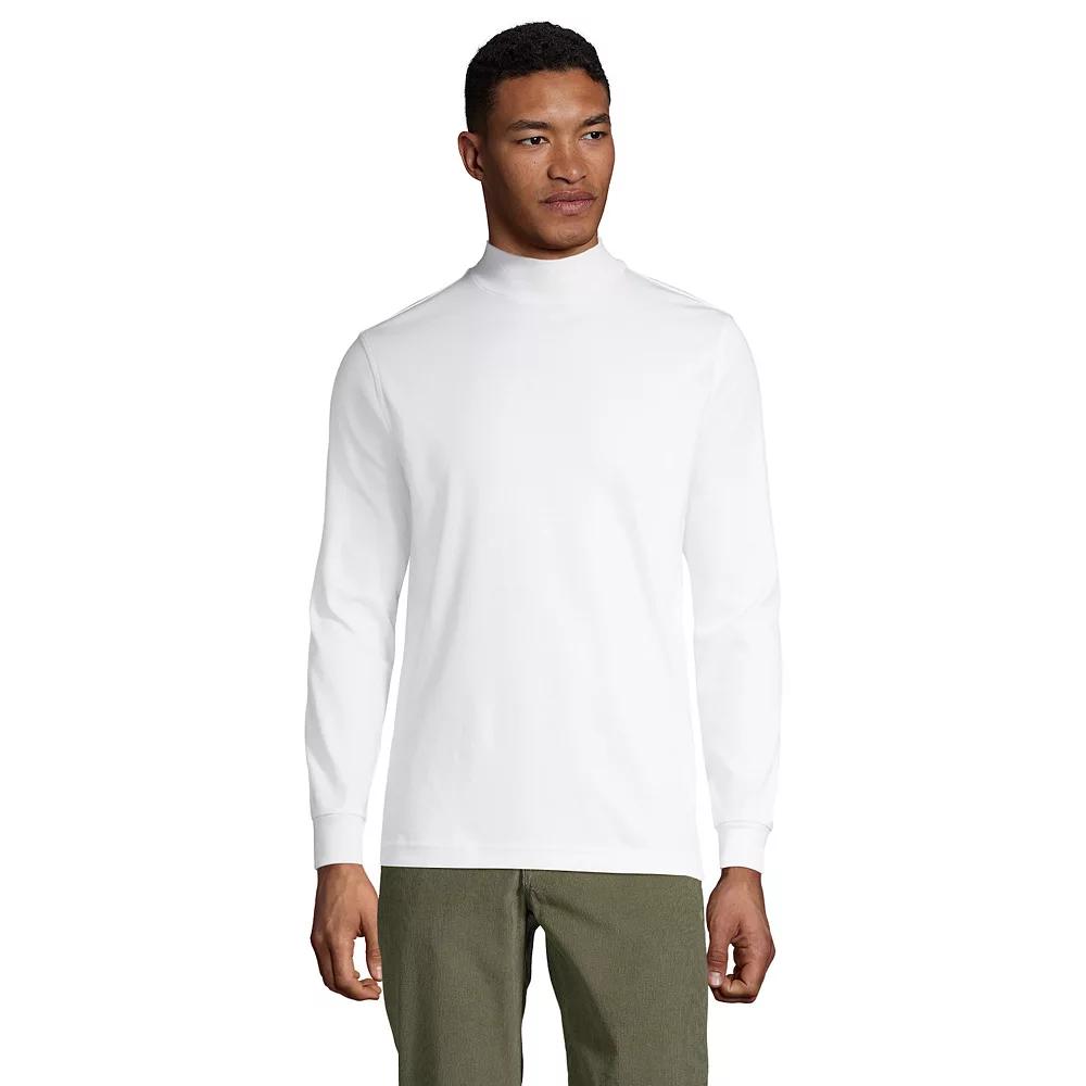 Lands' End Men's Super Soft Supima Mock Turtleneck,  Product Image