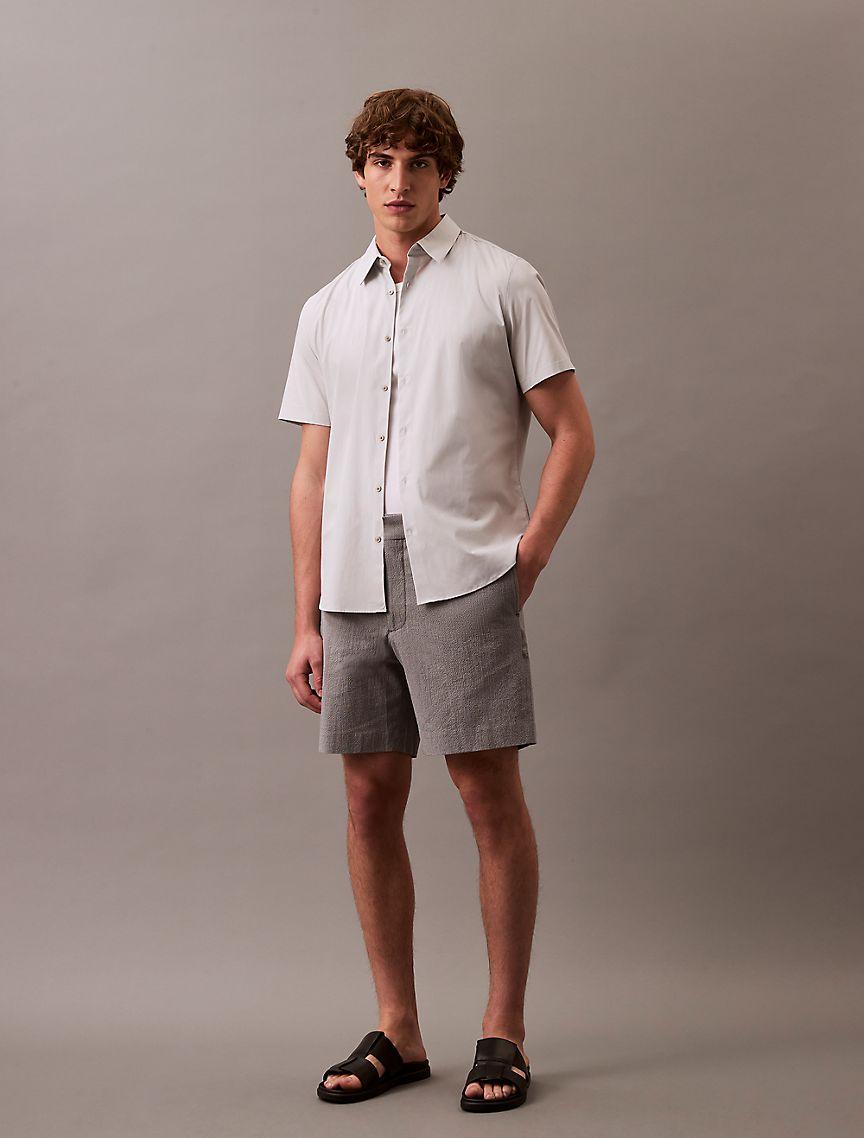Cotton Stretch Slim Button-Down Shirt Product Image