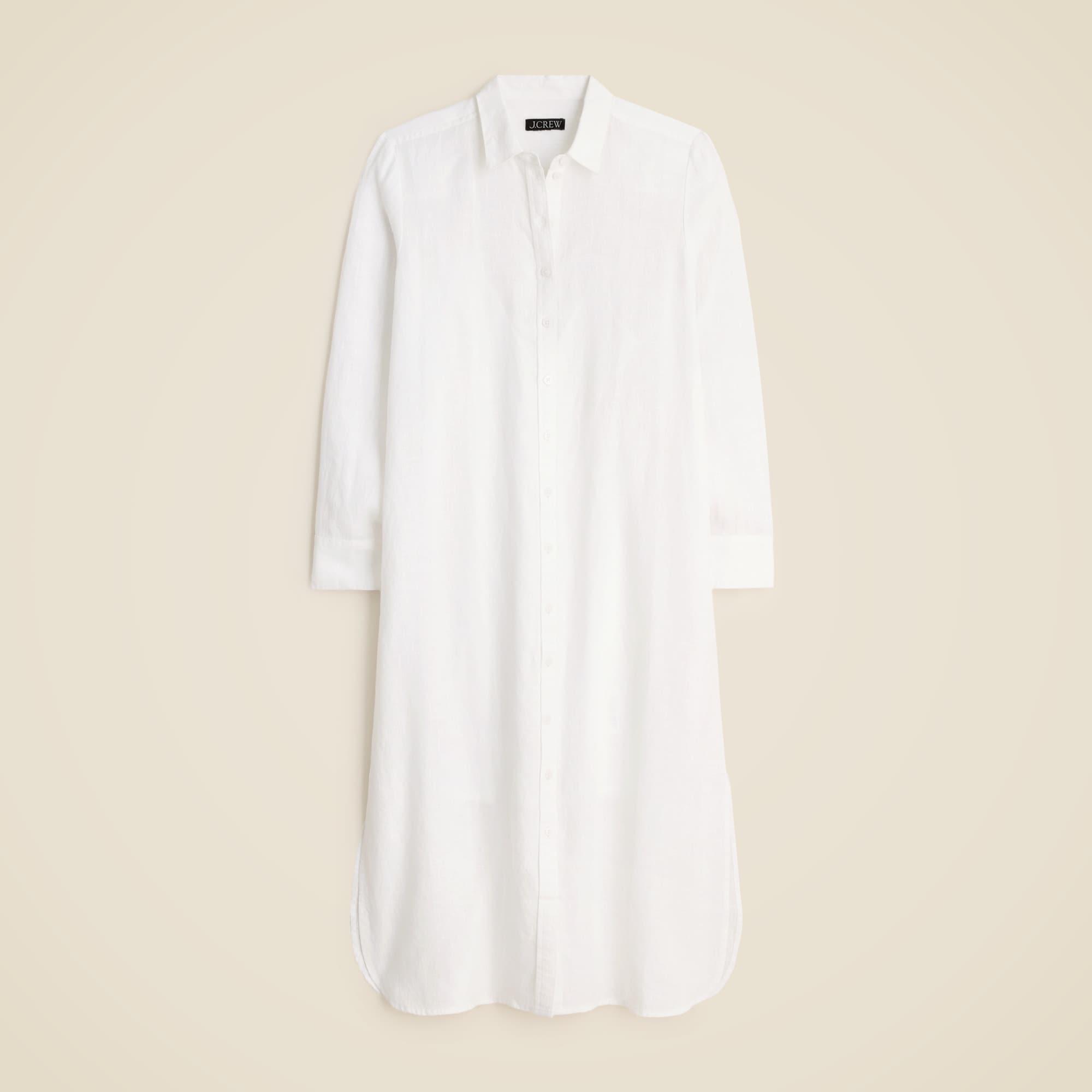 Tunic shirtdress in linen Product Image