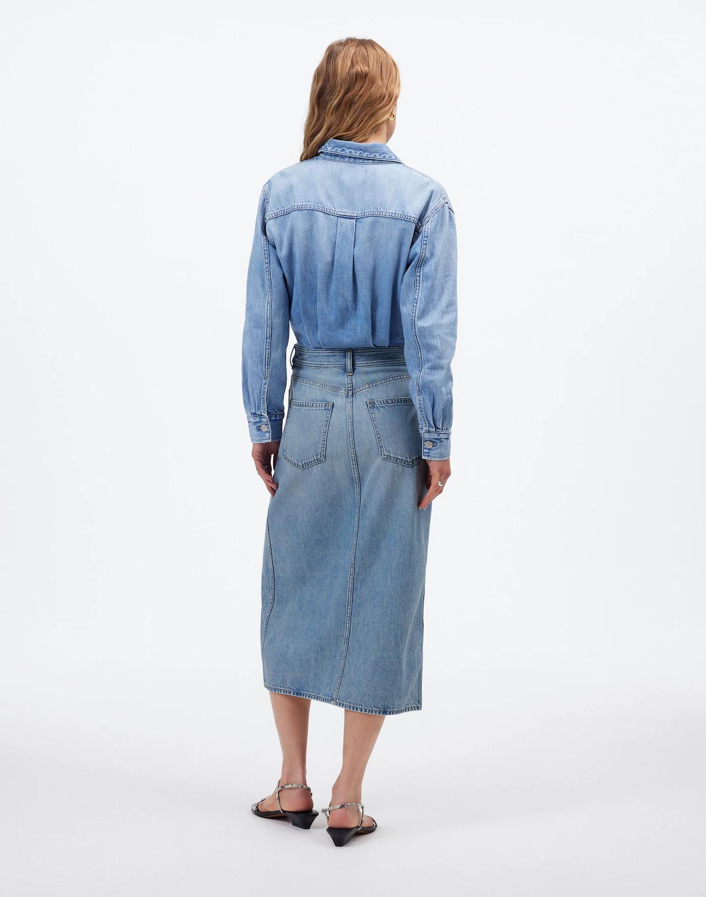 Denim Midi Shirtdress in Altoona Wash Product Image