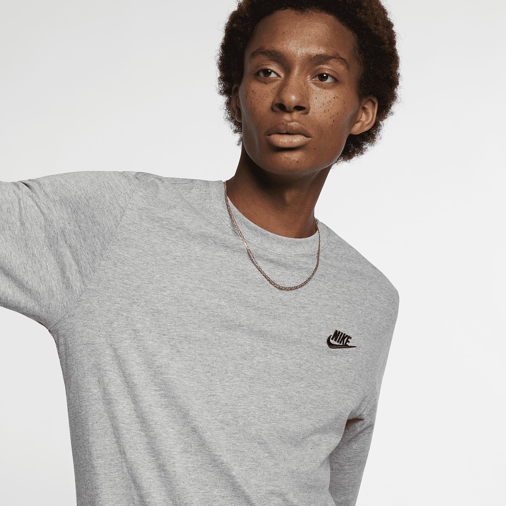 Mens Nike Sportswear Club Long-Sleeve T-Shirt | AR5193-063 Product Image