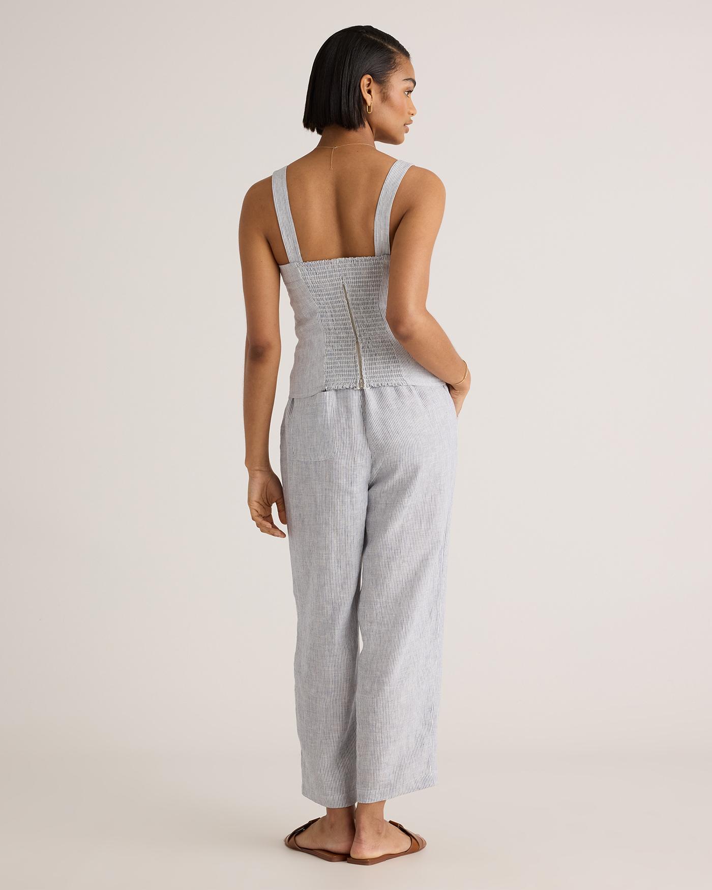 Quince | Women's 100% European Linen Fitted Tank Top Product Image