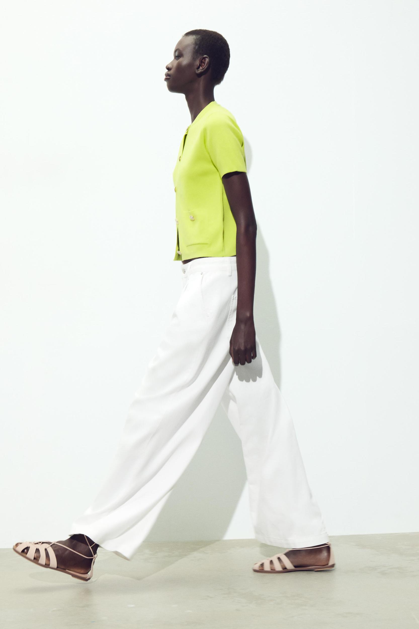 SHORT SLEEVE KNIT CARDIGAN Product Image