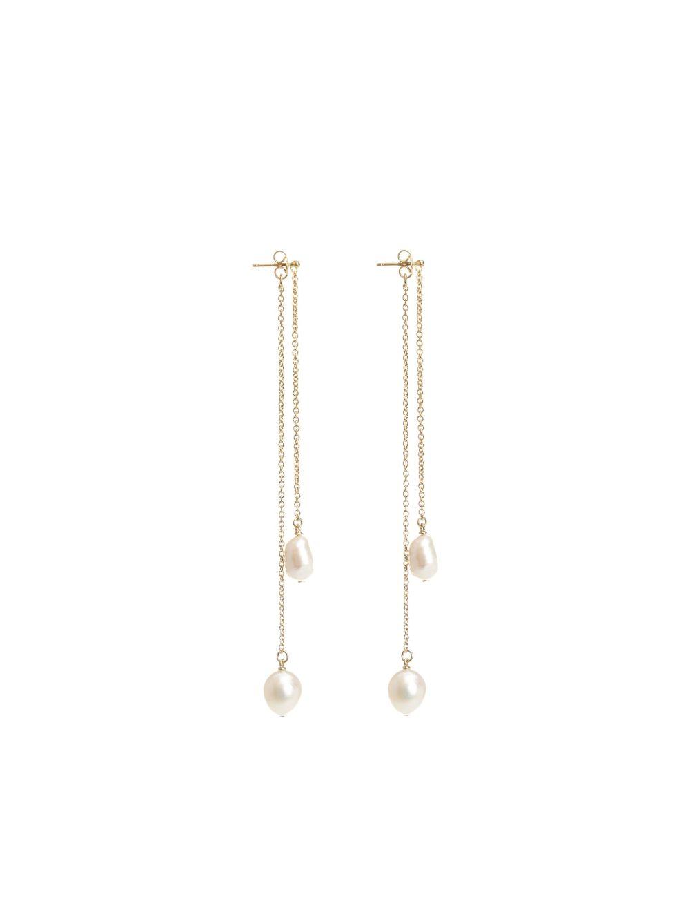 pearl-drop chain earrings Product Image