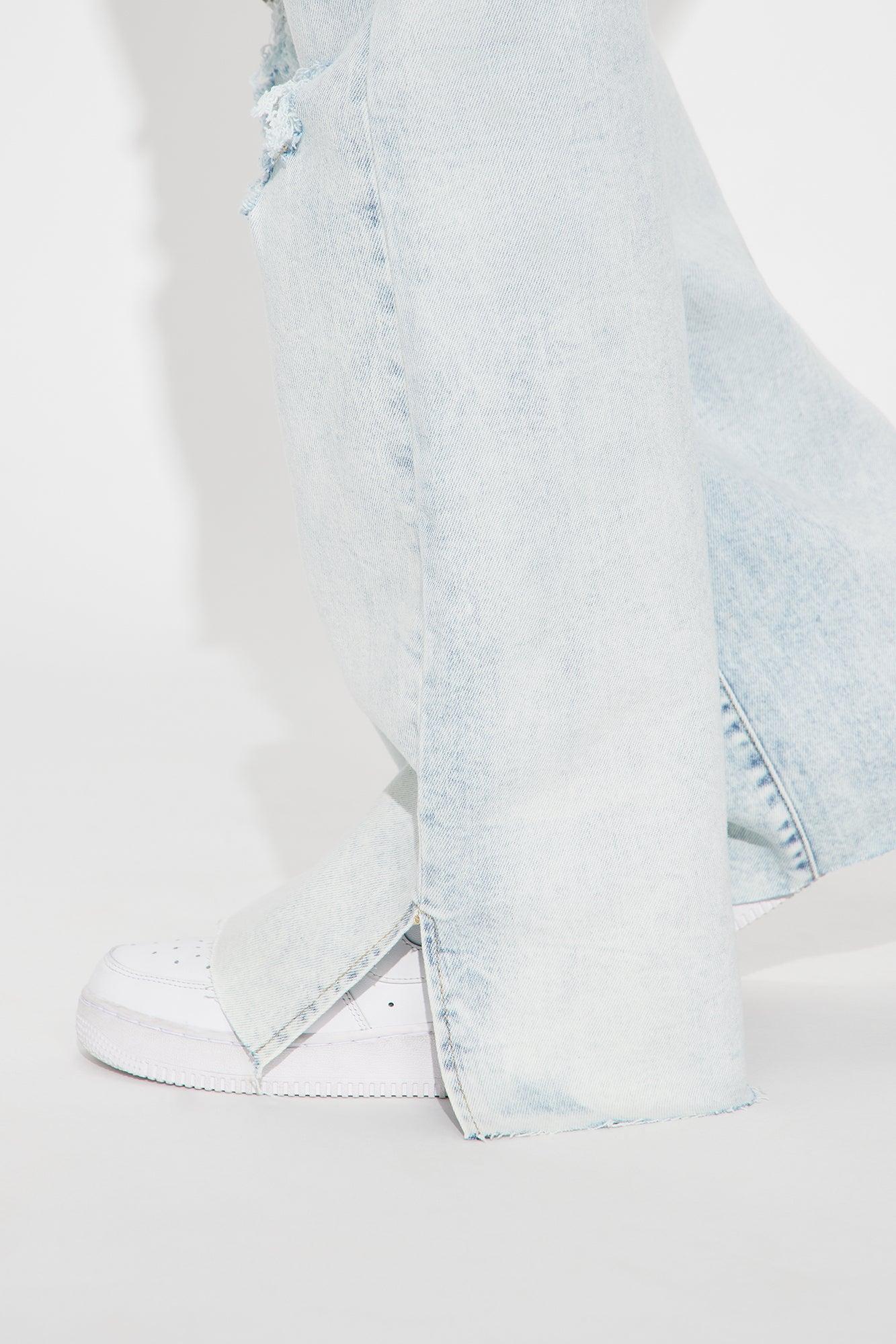 Doubling Down Ripped Flare Jeans - Light Wash Product Image
