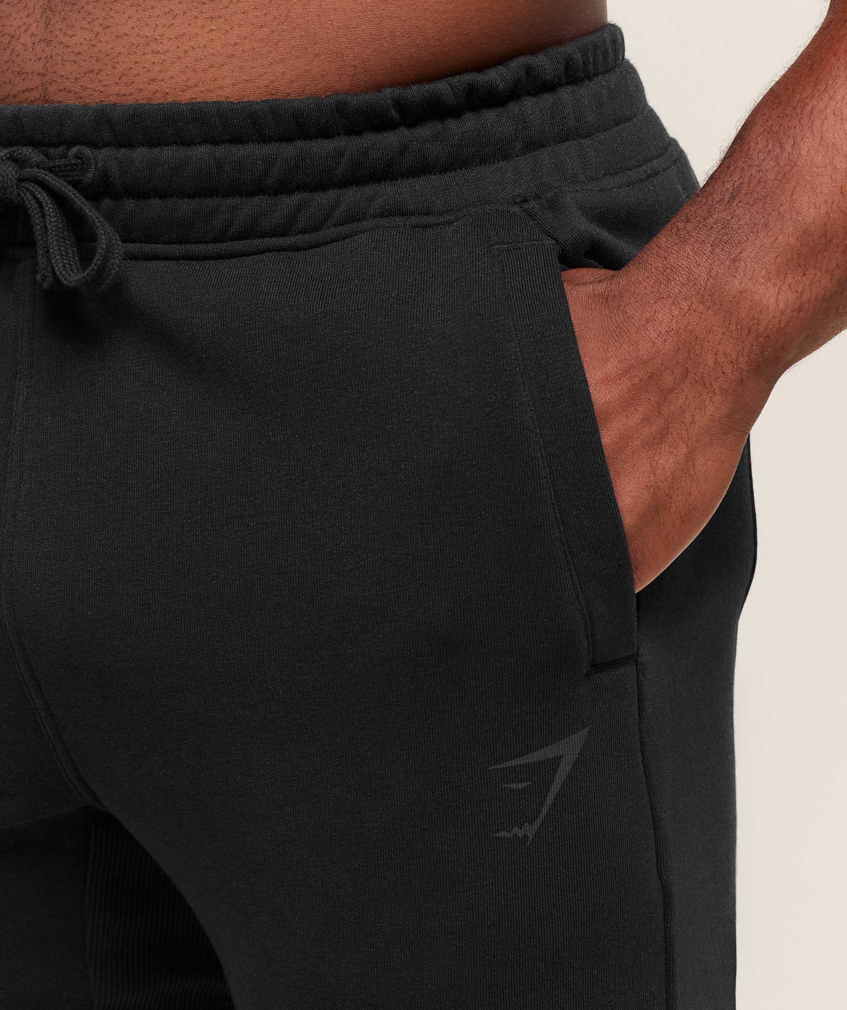 Gymshark Power Wordmark Jogger - Black/Asphalt Grey Male Product Image