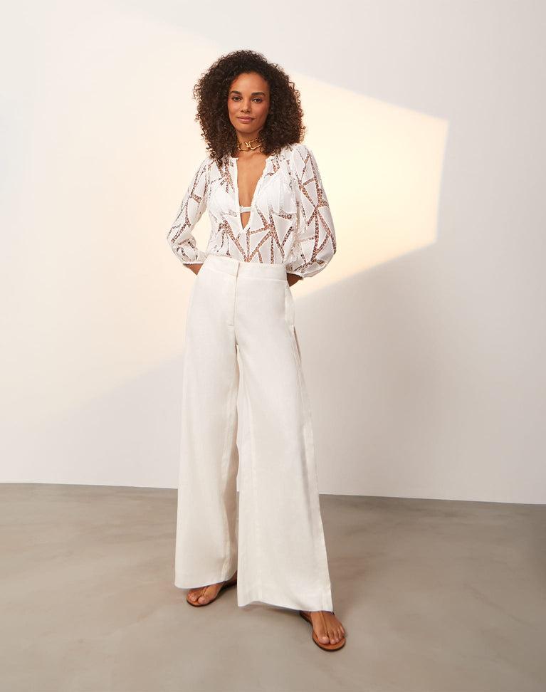 Luna Mini Skirt - Off White Product Image