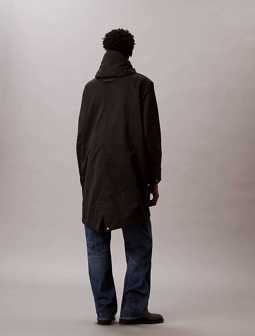 Crinkle Nylon Long Parka Product Image