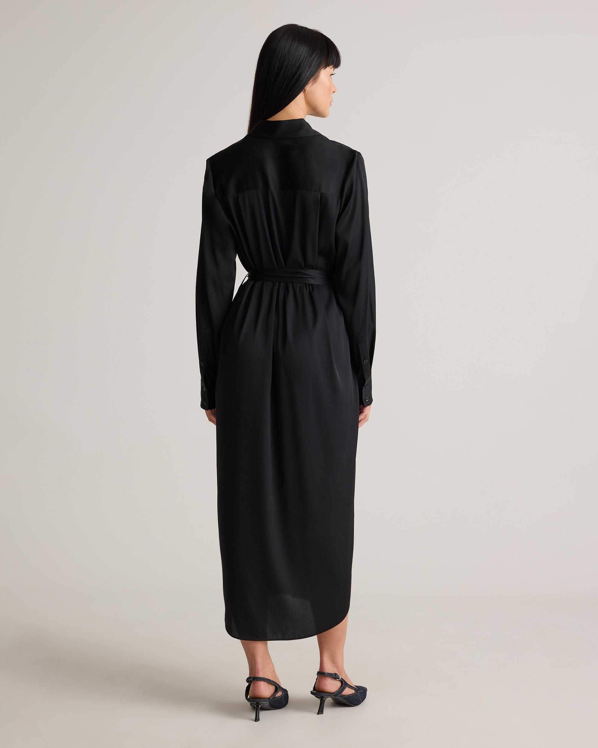 Quince | Women's Washable Stretch Silk Maxi Shirt Dress Product Image