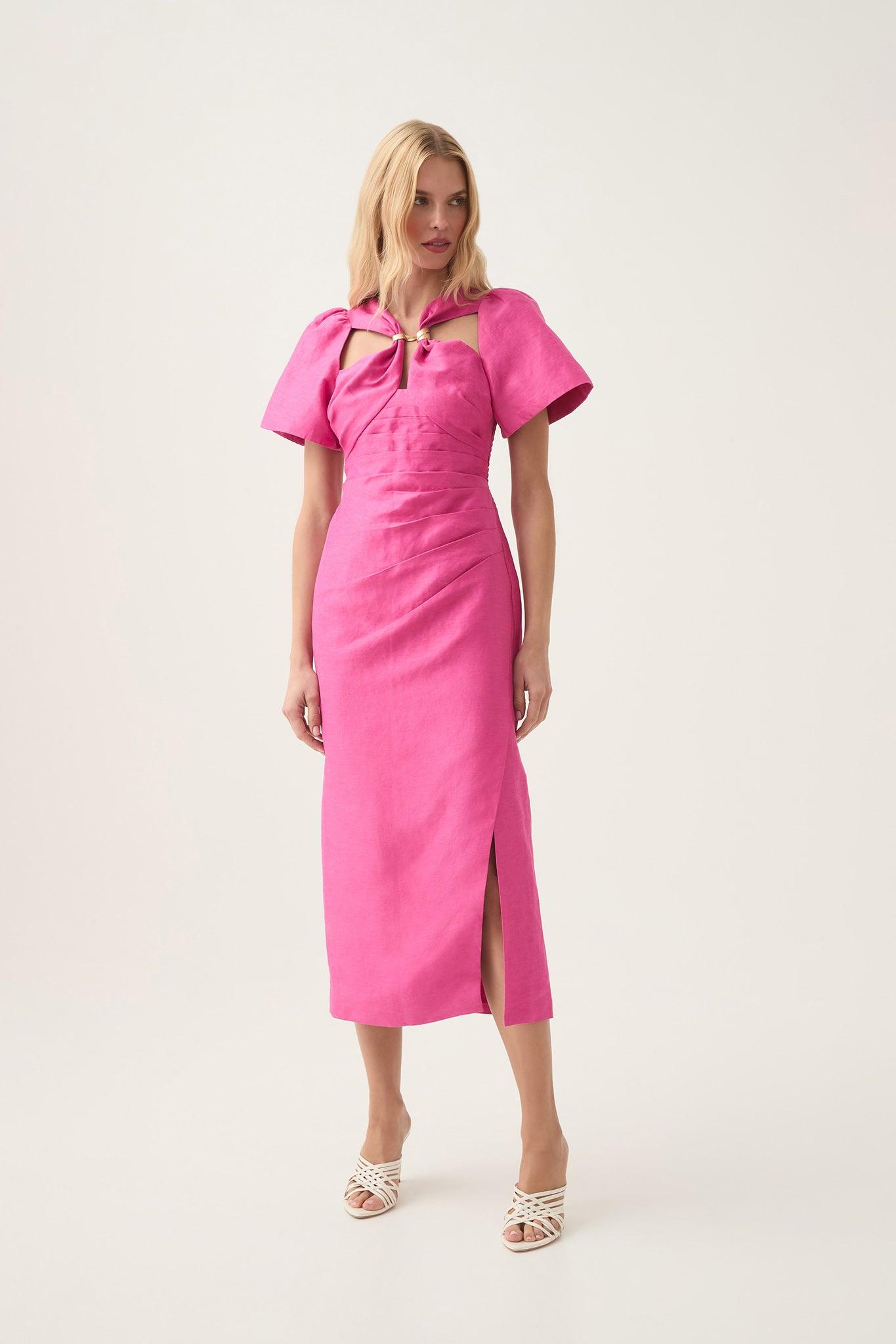 Presence Twisted Midi Dress Product Image
